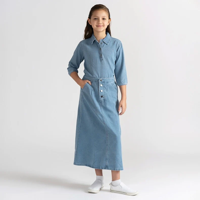3/4 SLEEVES DENIM STITCHED SHIRT - Image 4