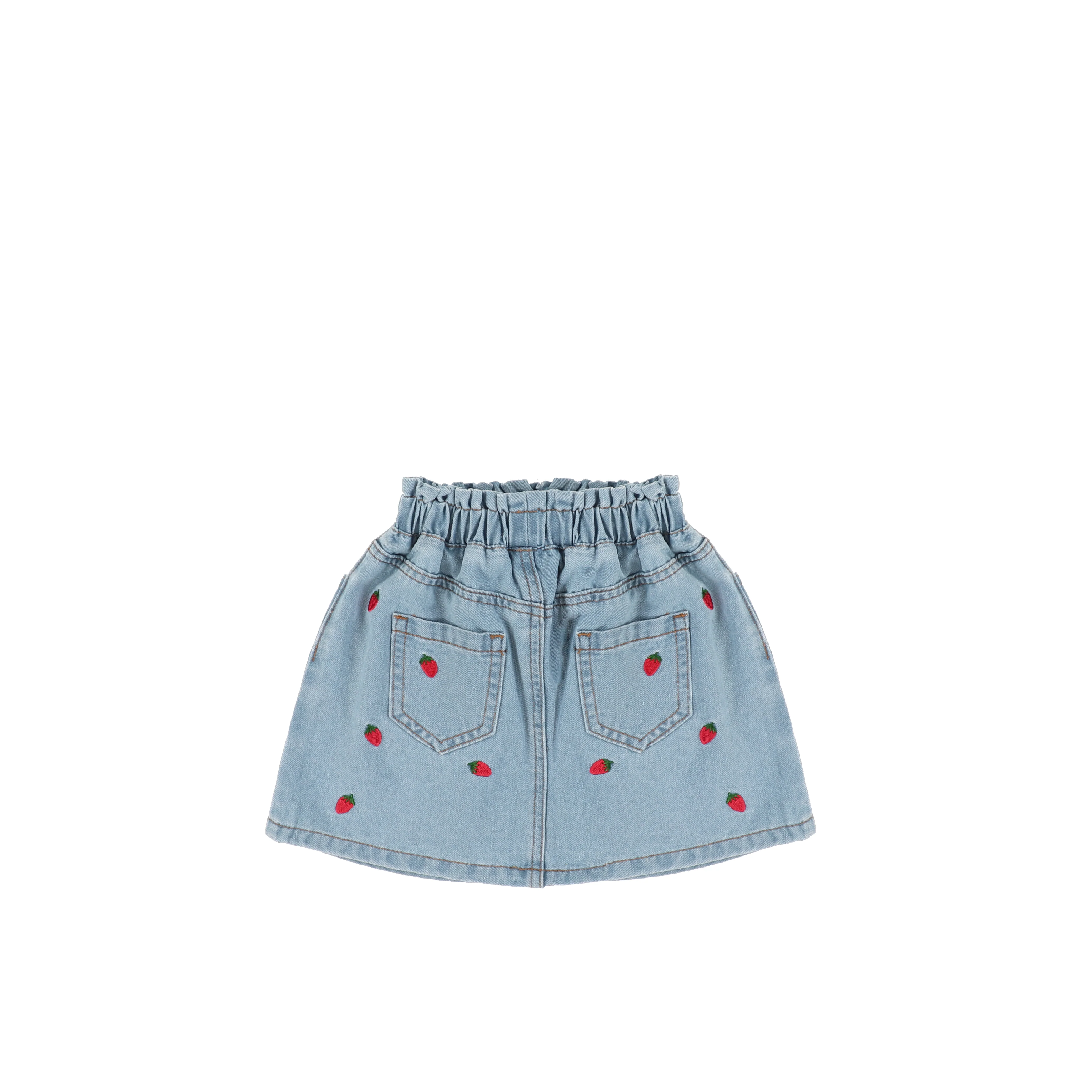 DENIM STRAWBERRY SKIRT - Image 2