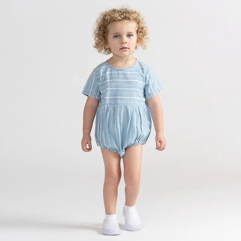 DENIM STRIPE ROMPER - Image 3