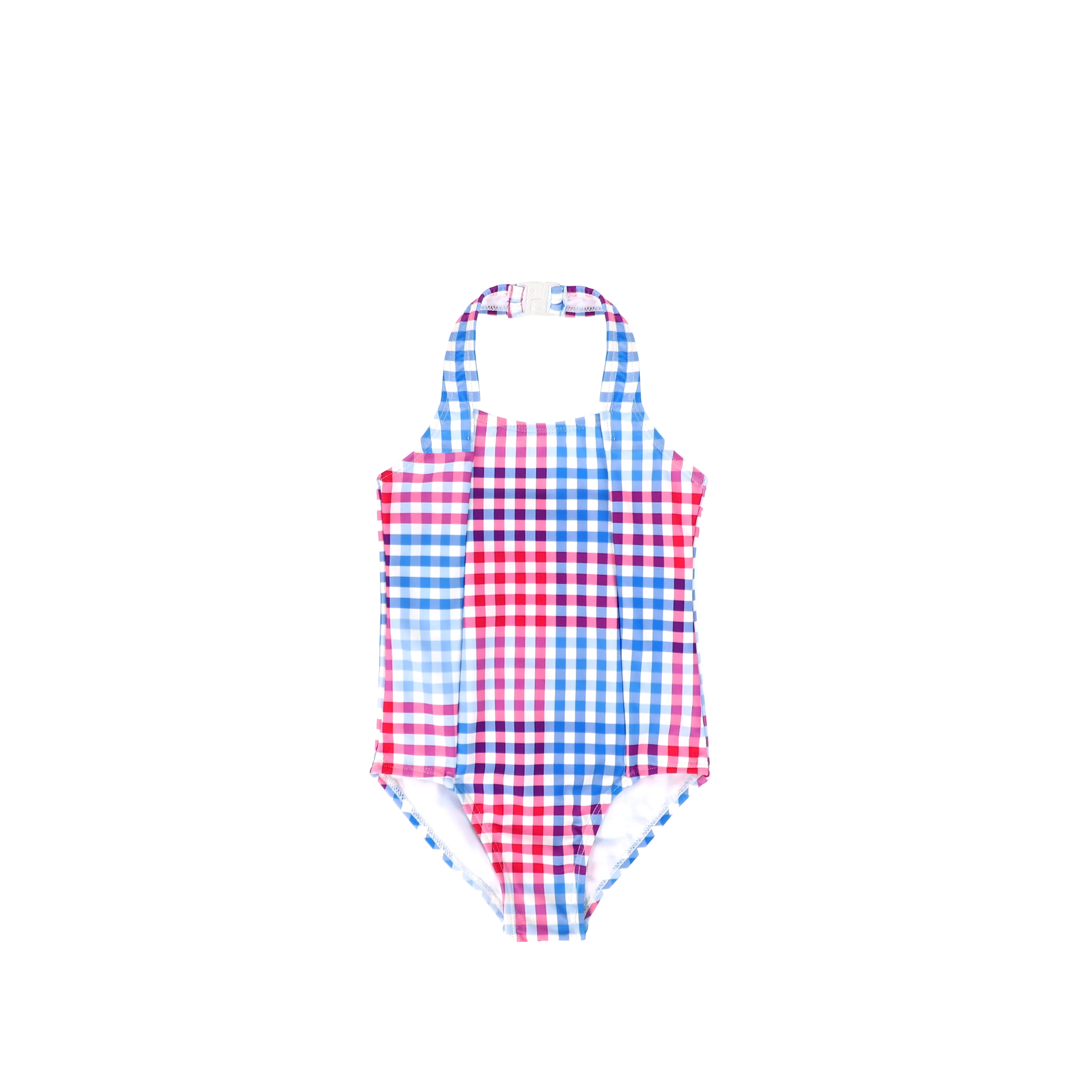 GINHGAM PRINT BATHING SUIT