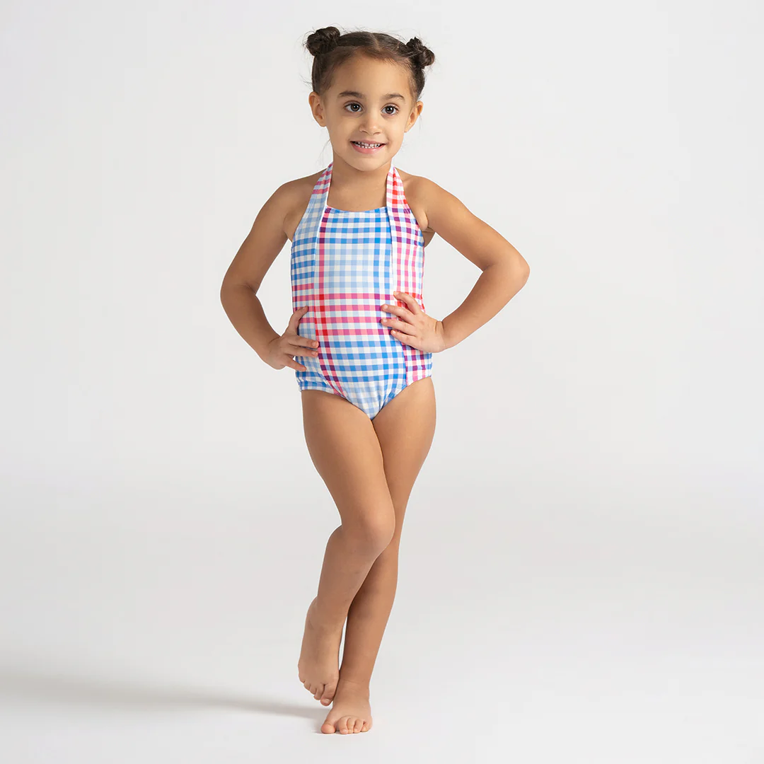 GINHGAM PRINT BATHING SUIT - Image 3