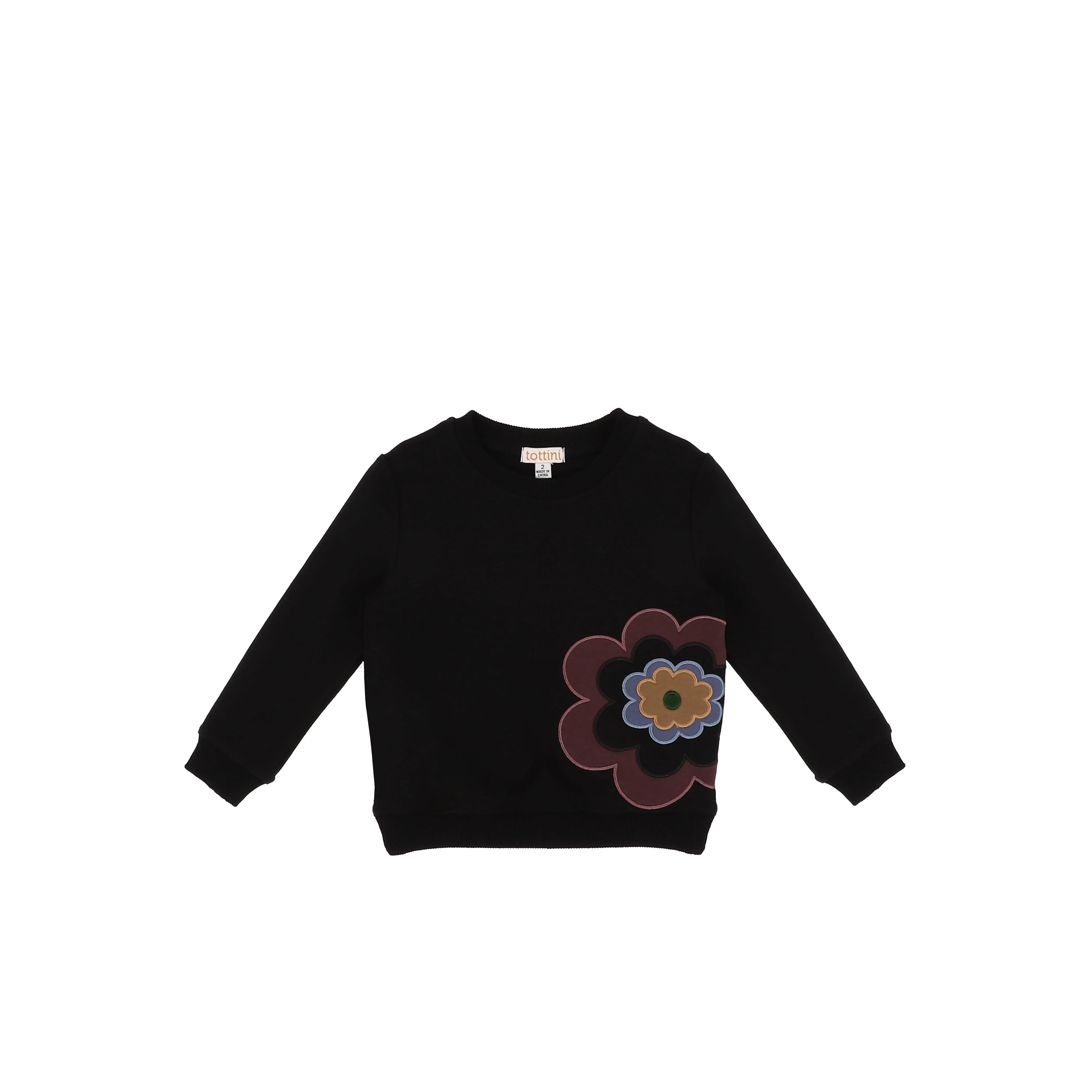 LAYERED FLOWER SWEATSHIRT