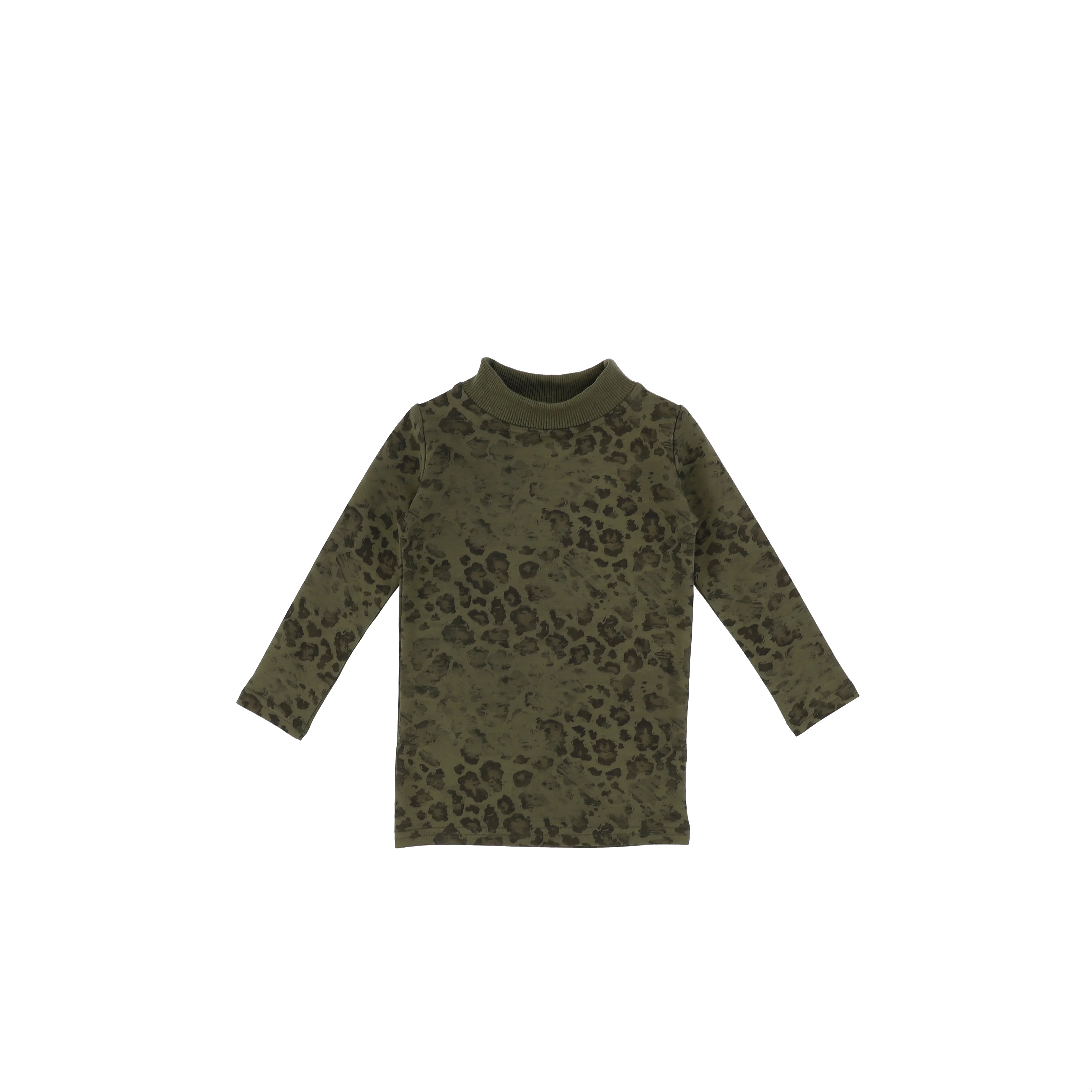 LEOPARD PRINT MOCK NECK