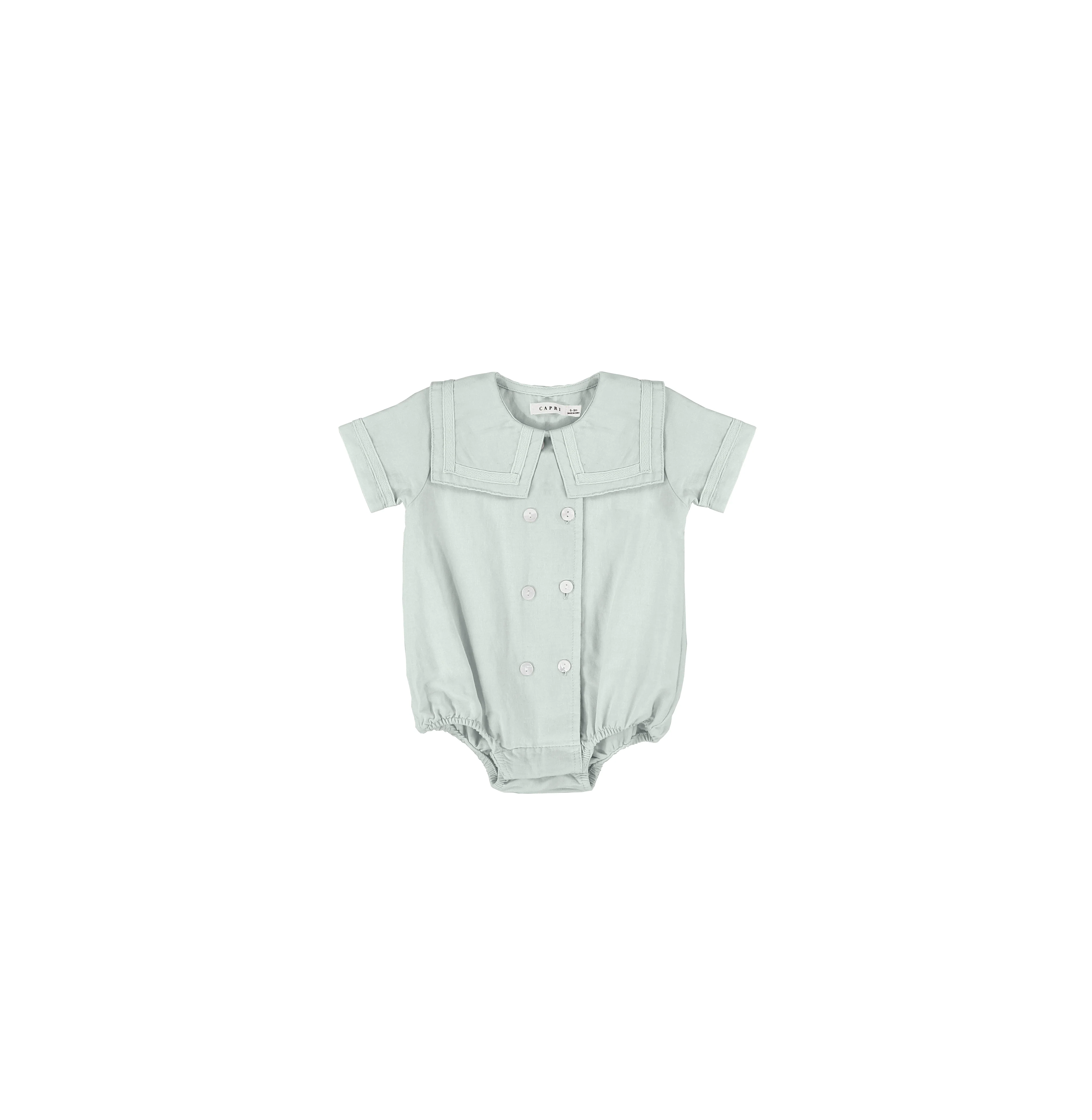 LINEN DOUBLE BUTTON ROMPER - Image 2