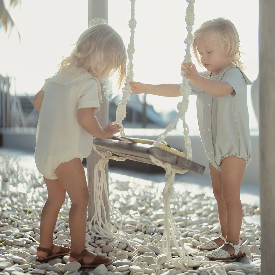 LINEN DOUBLE BUTTON ROMPER - Image 5