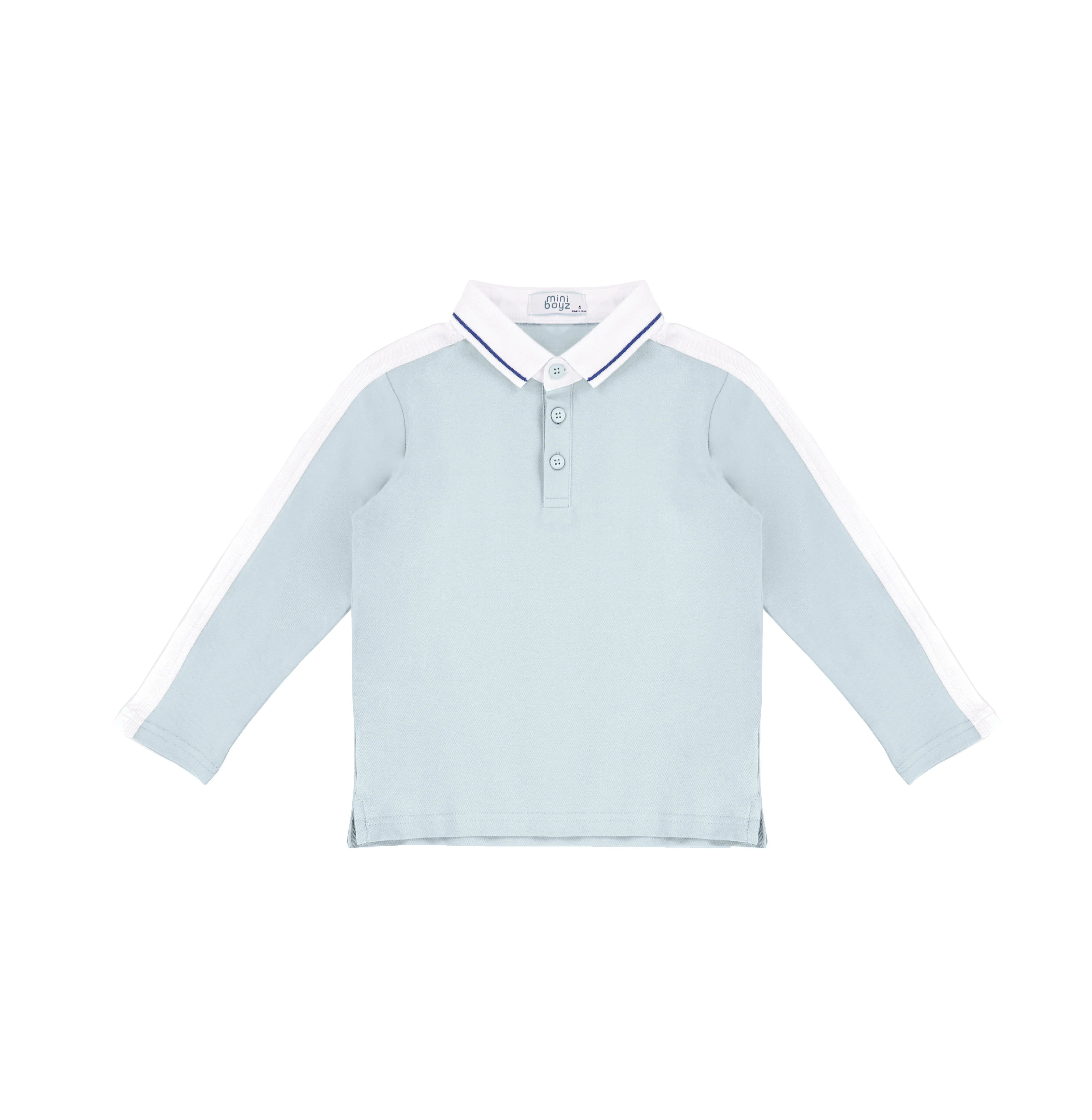 LONG SLEEVES COLLAR TRIM POLO - Image 2