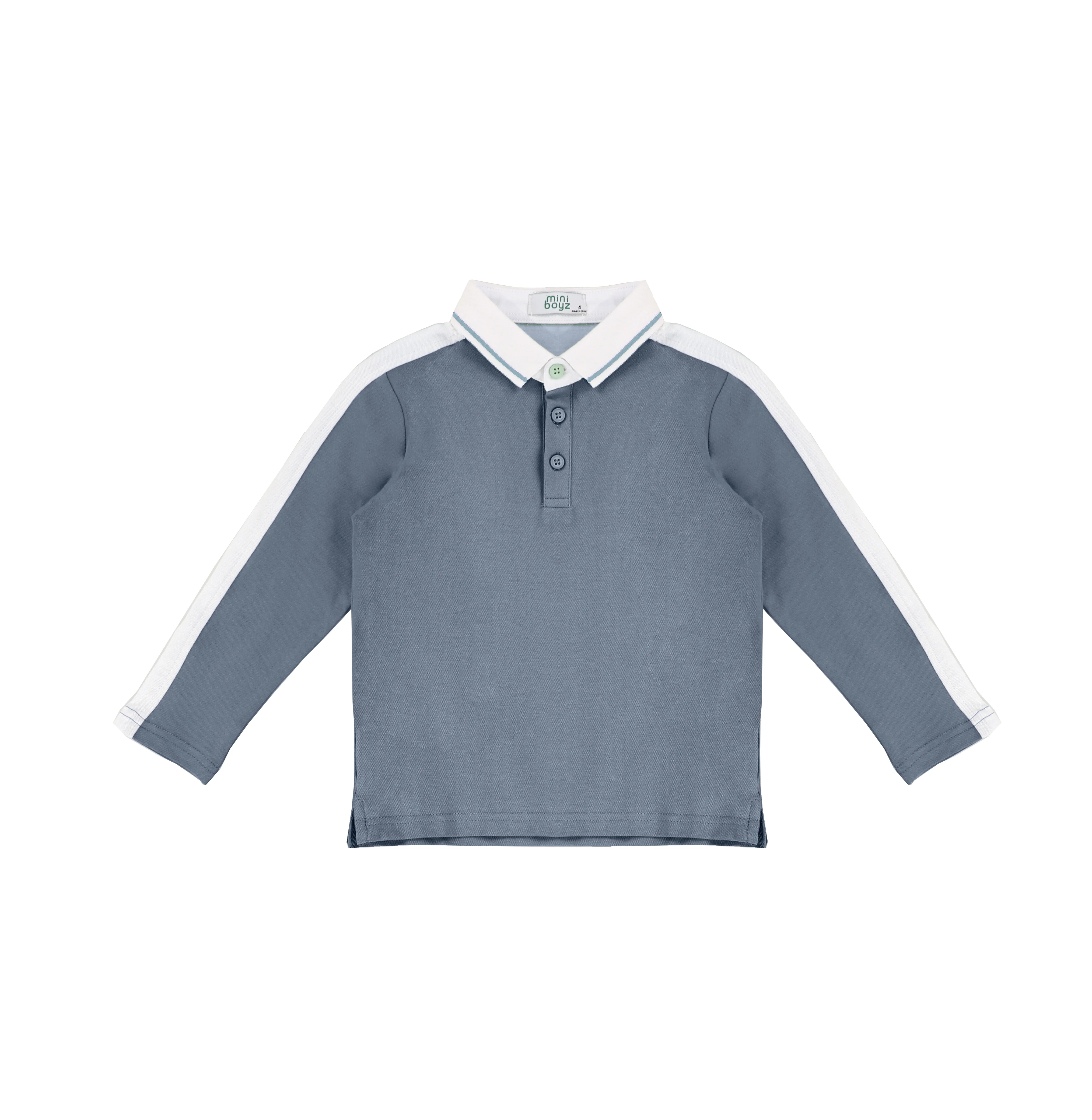 LONG SLEEVES COLLAR TRIM POLO - Image 4