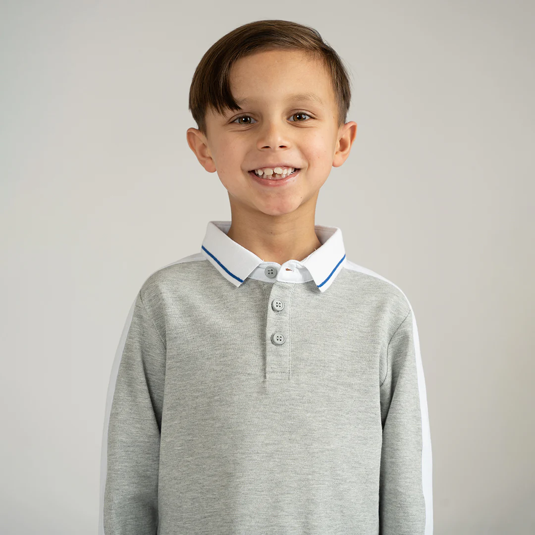 LONG SLEEVES COLLAR TRIM POLO - Image 5