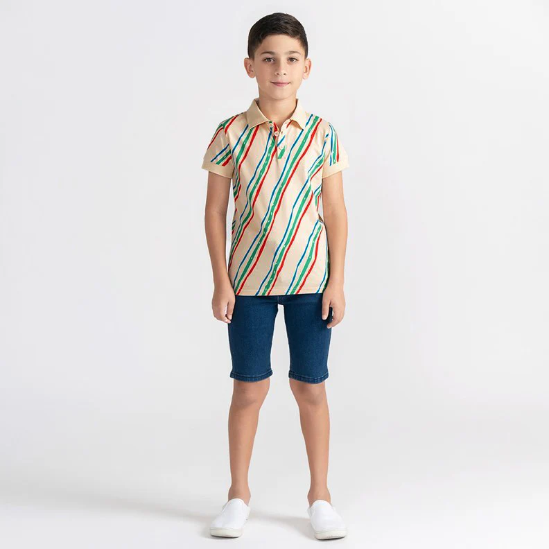 PRINTED STRIPED POLO - Image 3