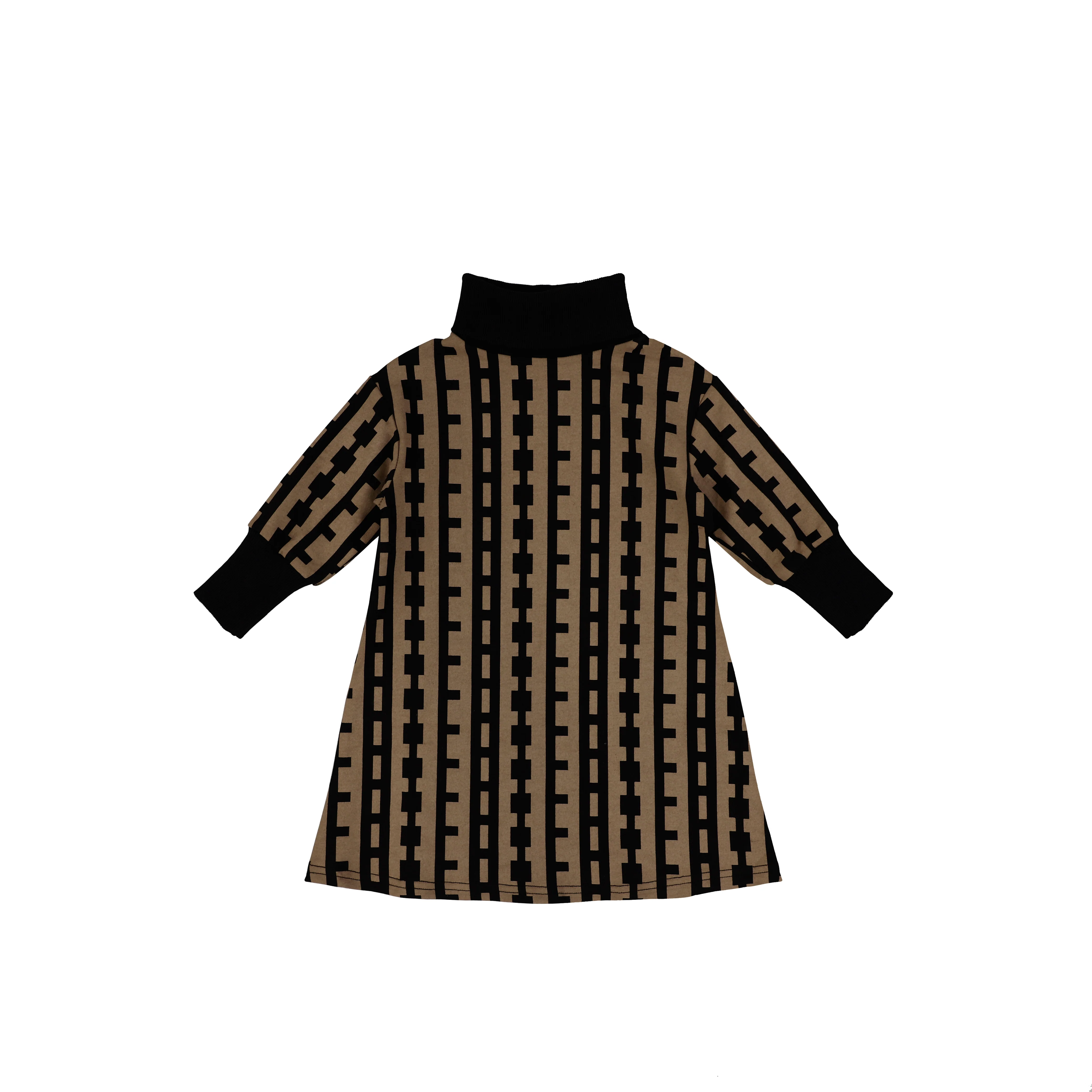 PRINTED TURTLENECK DRESS