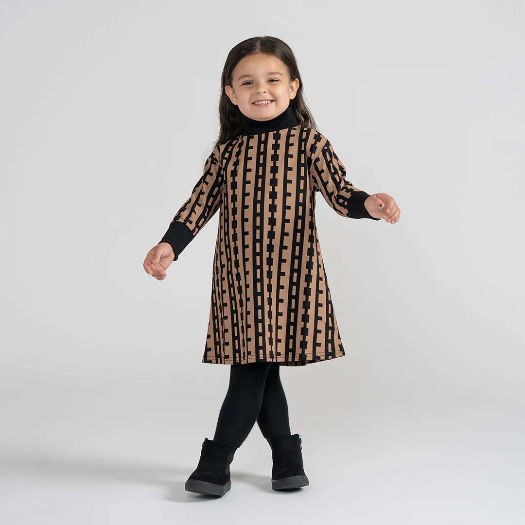 PRINTED TURTLENECK DRESS - Image 2