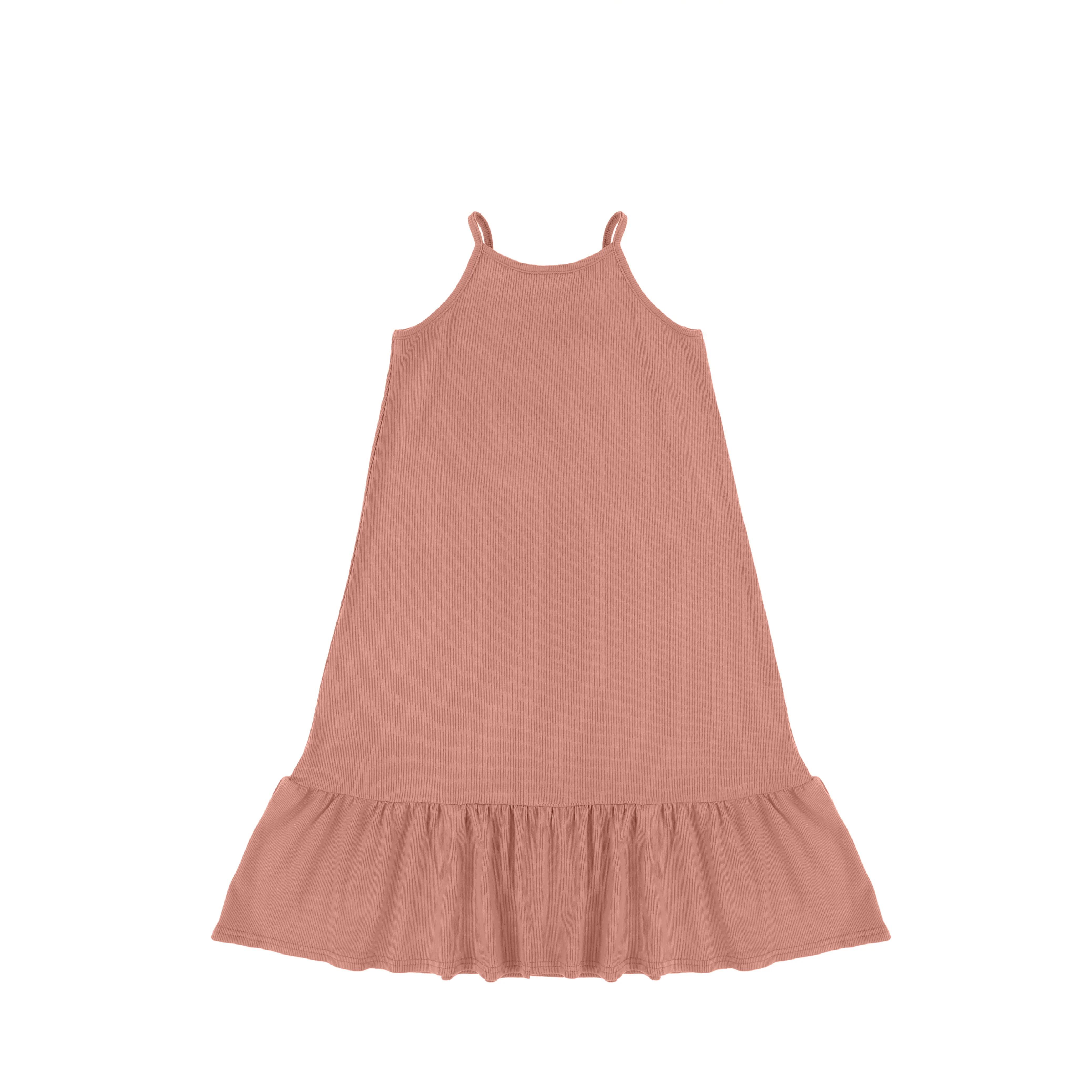 RIBBED RUFFLE MAXI JUMPER