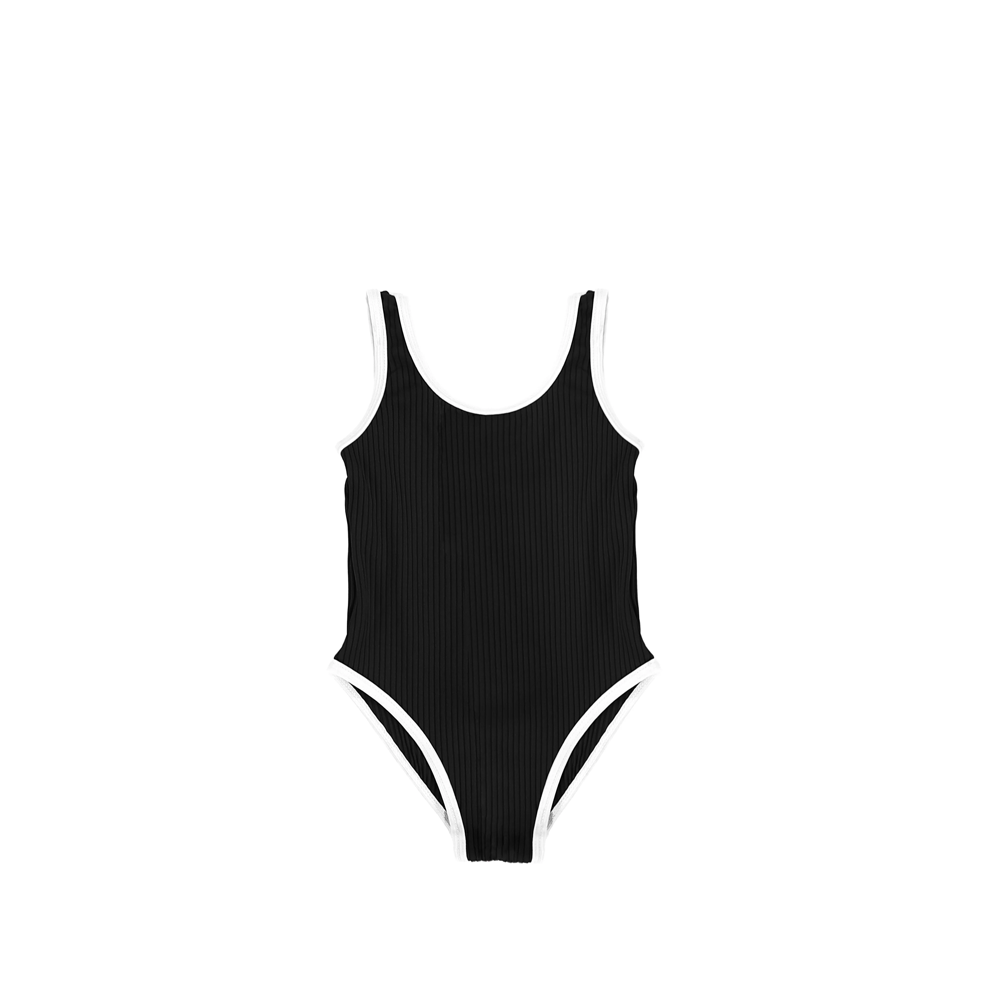 RIBBED TRIM BATHING SUIT