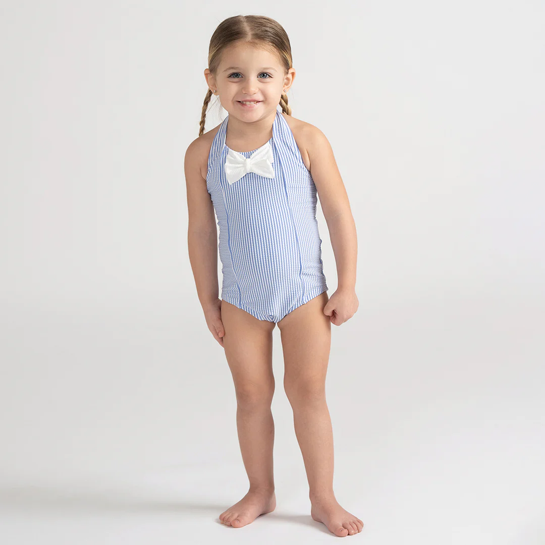 SEERSUCKER HALTER BATHING SUIT - Image 4