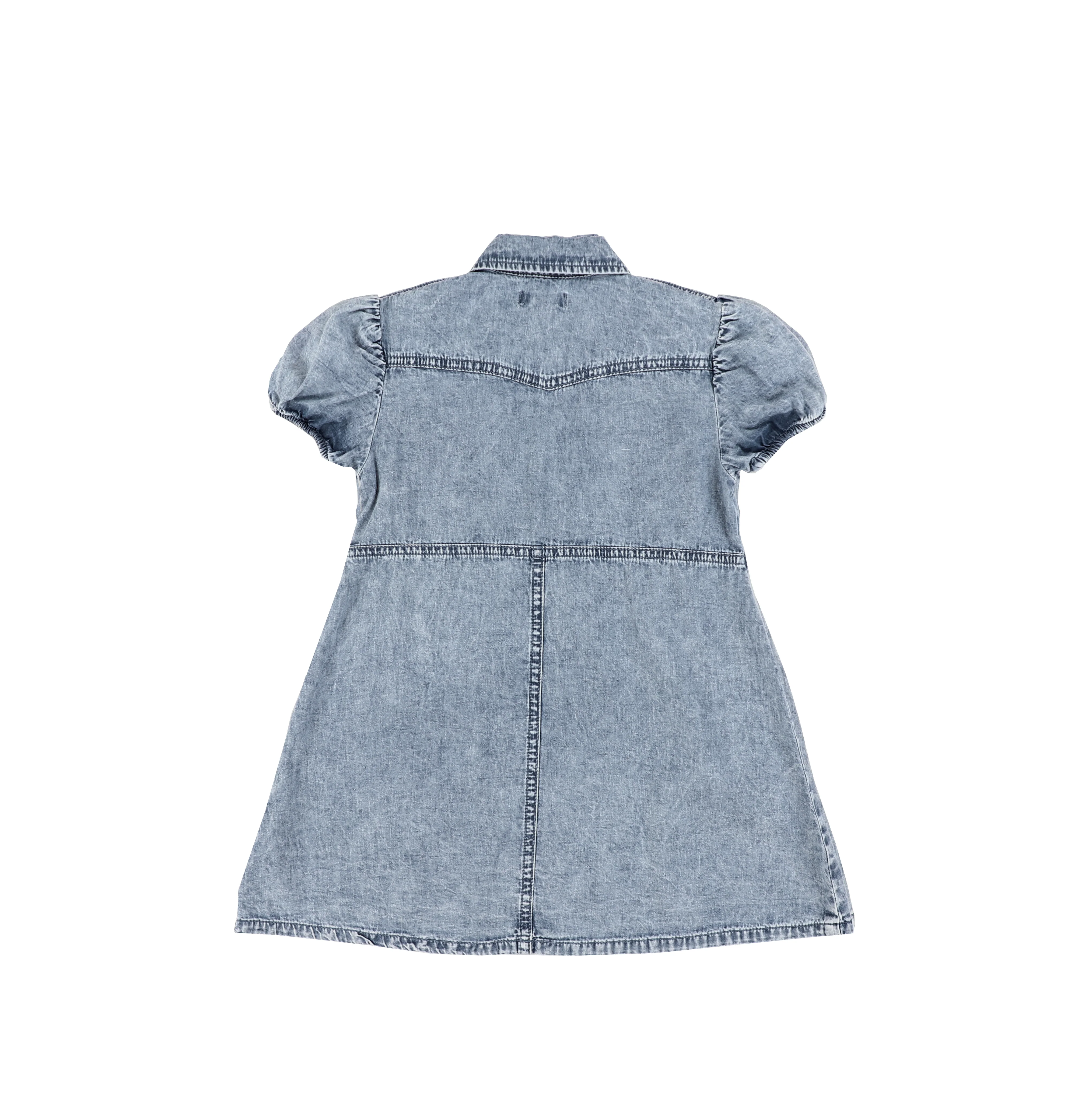 SHORT SLEEVES ACID WASH DRESS - Image 2