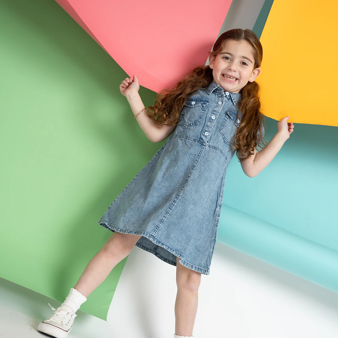 SHORT SLEEVES ACID WASH DRESS - Image 3