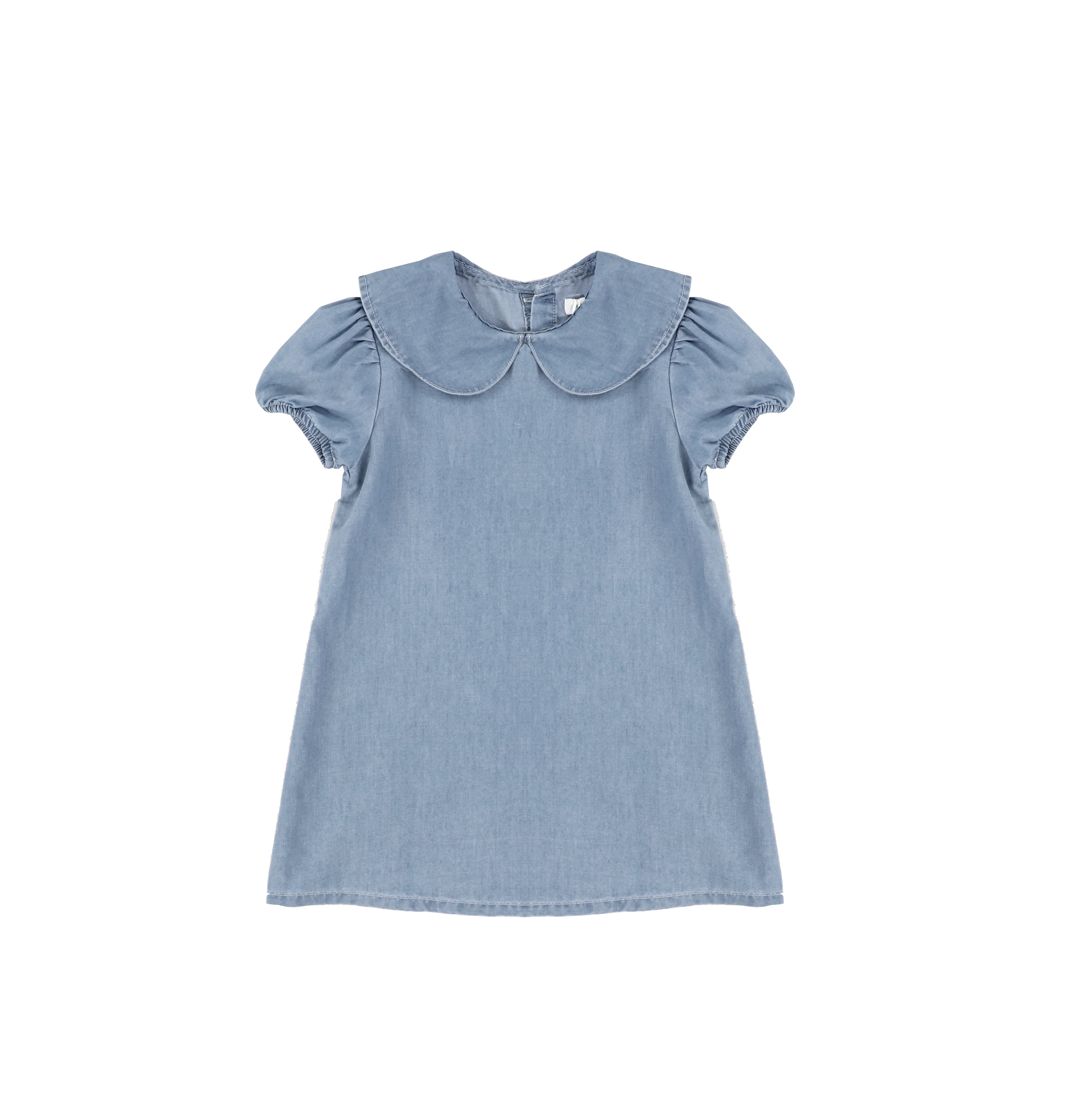 SHORT SLEEVES CHAMBRAY COLLAR DRESS - Image 2