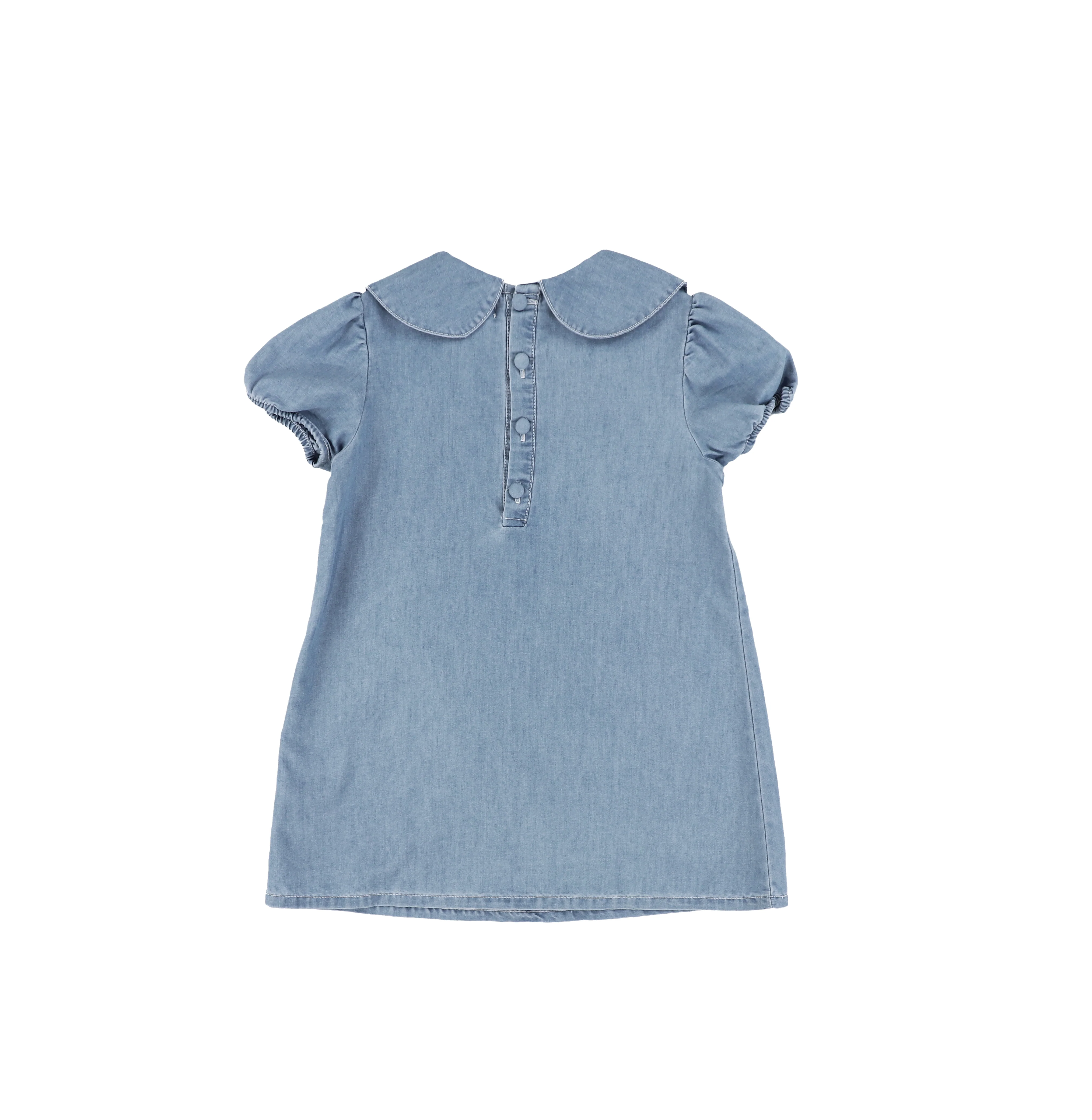 SHORT SLEEVES CHAMBRAY COLLAR DRESS - Image 3