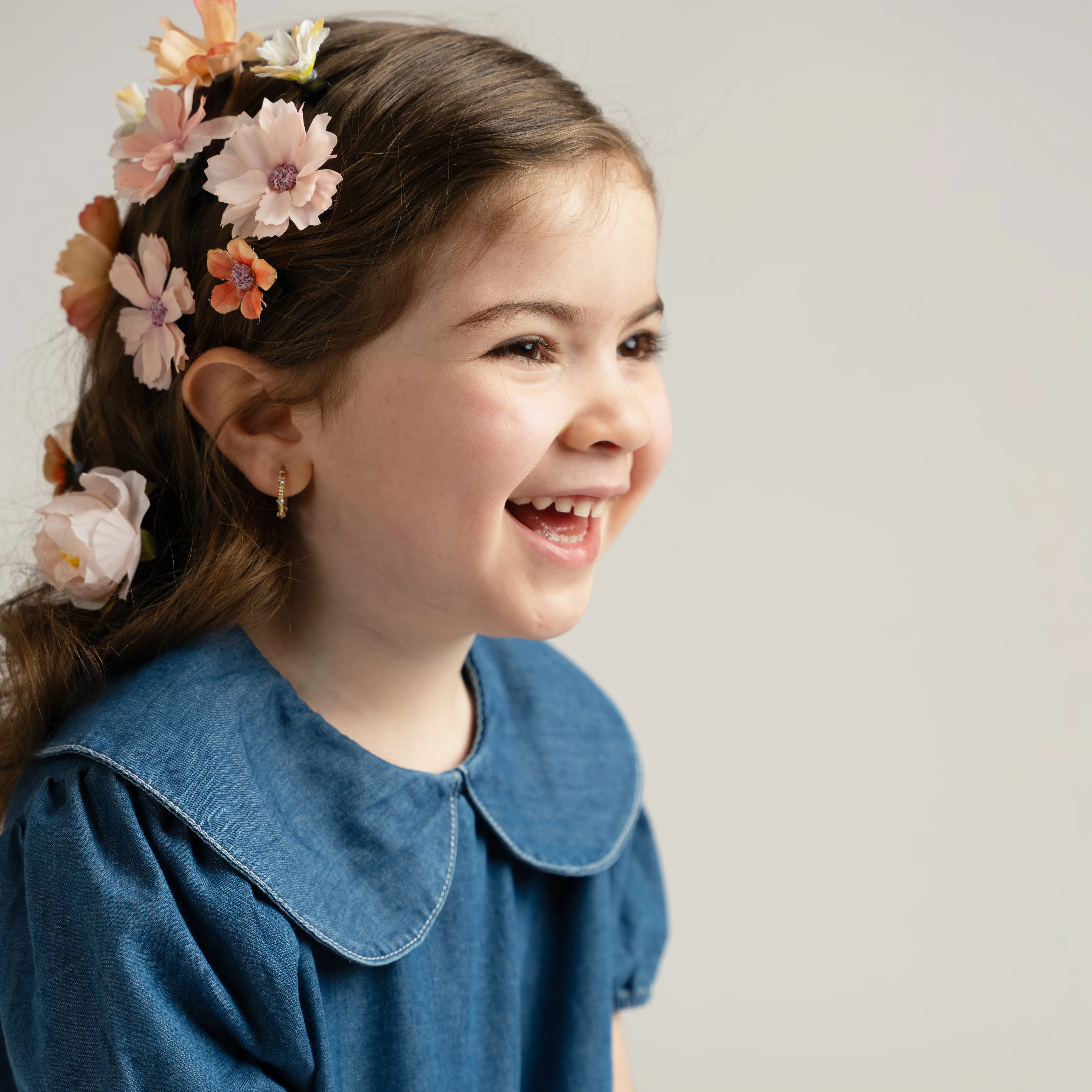 SHORT SLEEVES CHAMBRAY COLLAR DRESS - Image 4