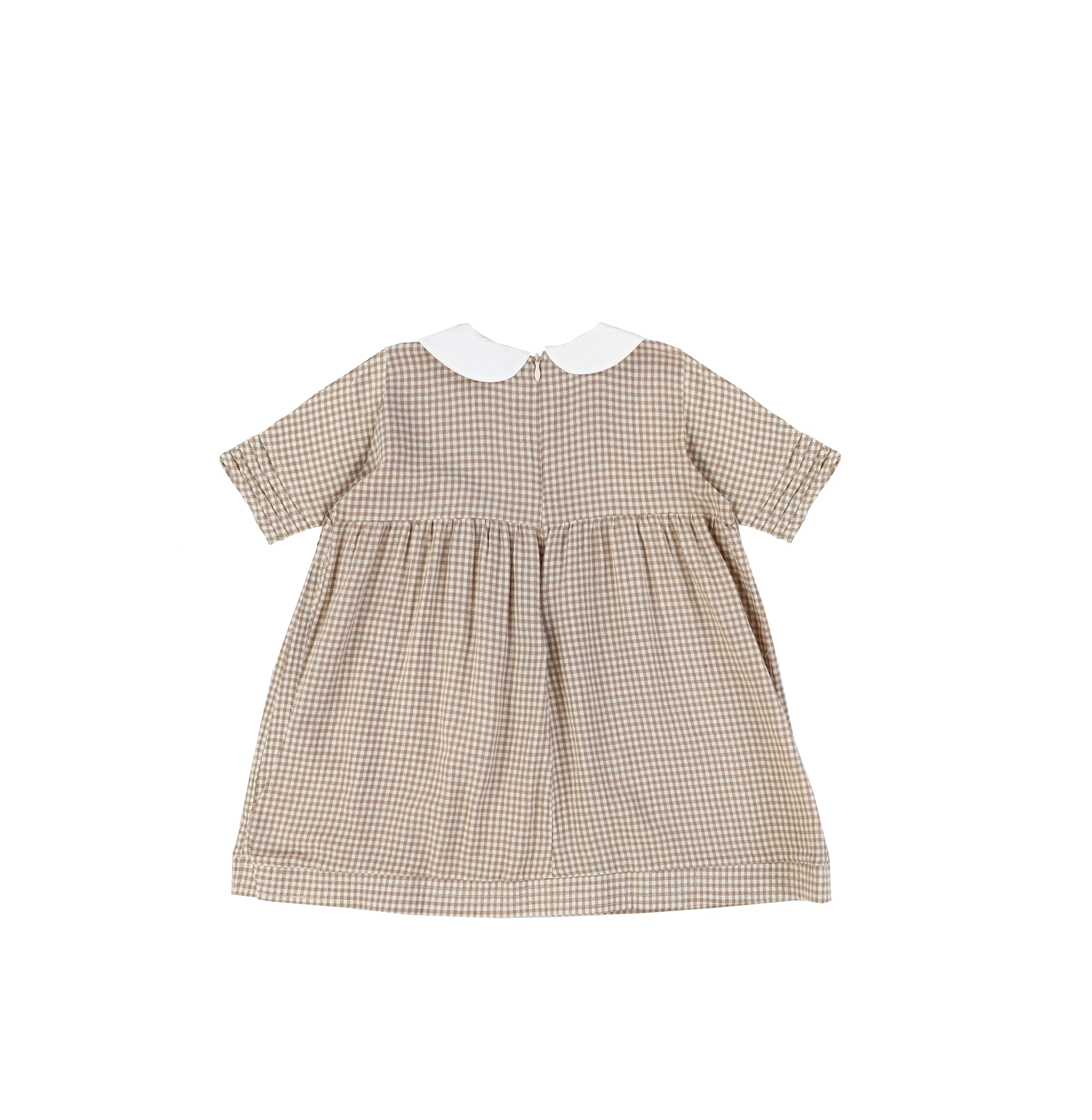 SHORT SLEEVES COLLARED GINGHAM DRESS - Image 4