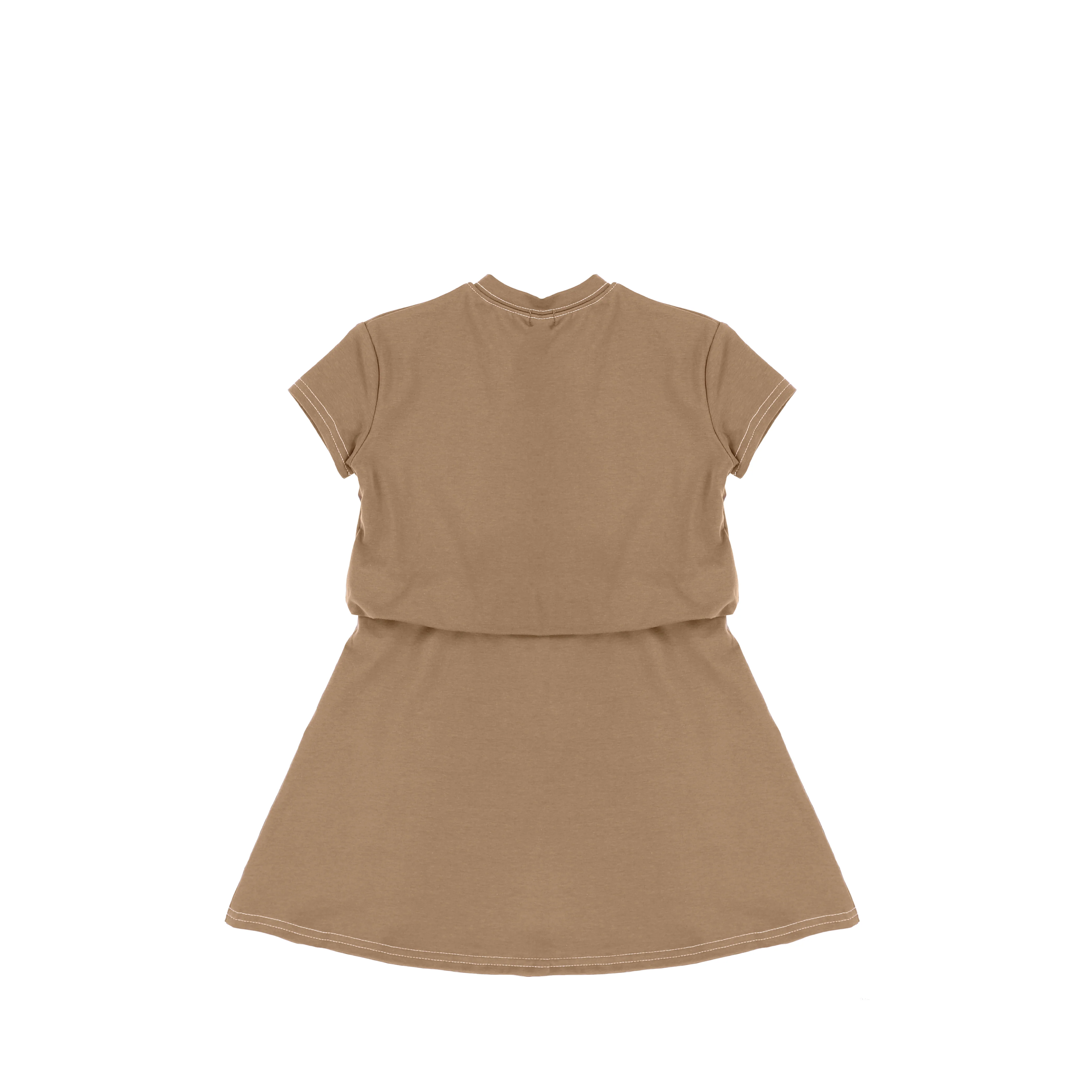 SHORT SLEEVES COLORFUL STITCHED DRESS - Image 4