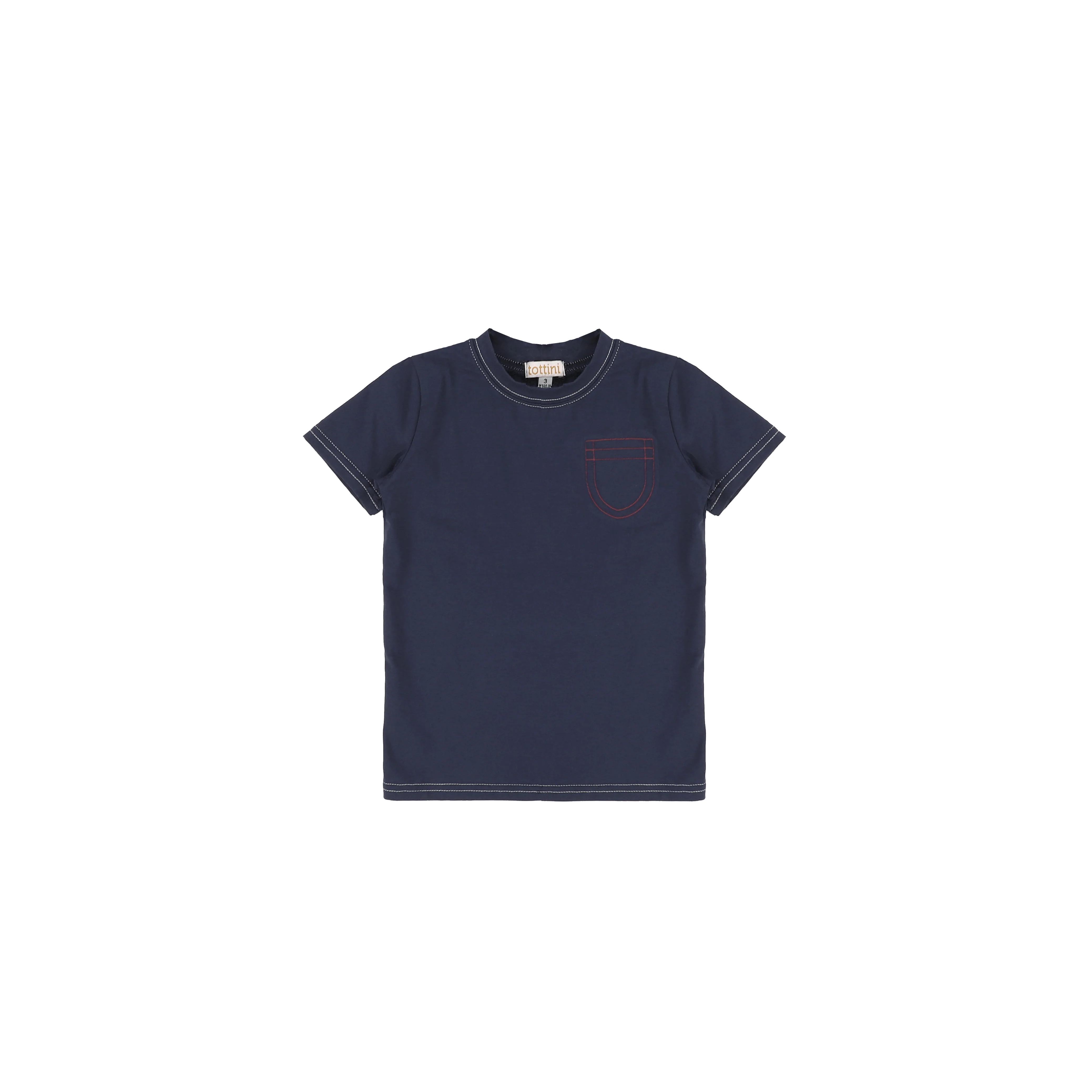 SHORT SLEEVES COLORFUL STITCHED TSHIRT