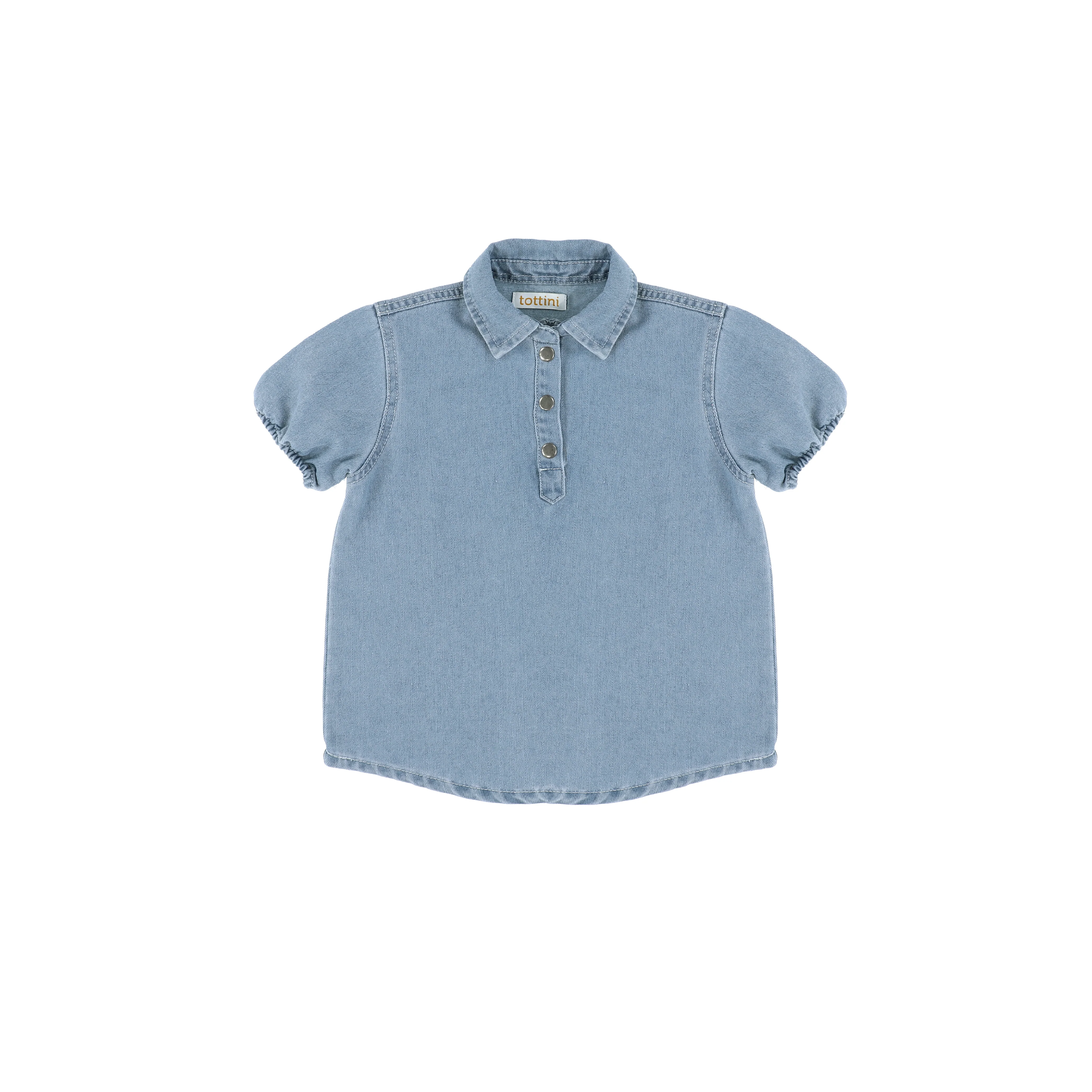 SHORT SLEEVES DENIM STITCHED SHIRT - Image 2