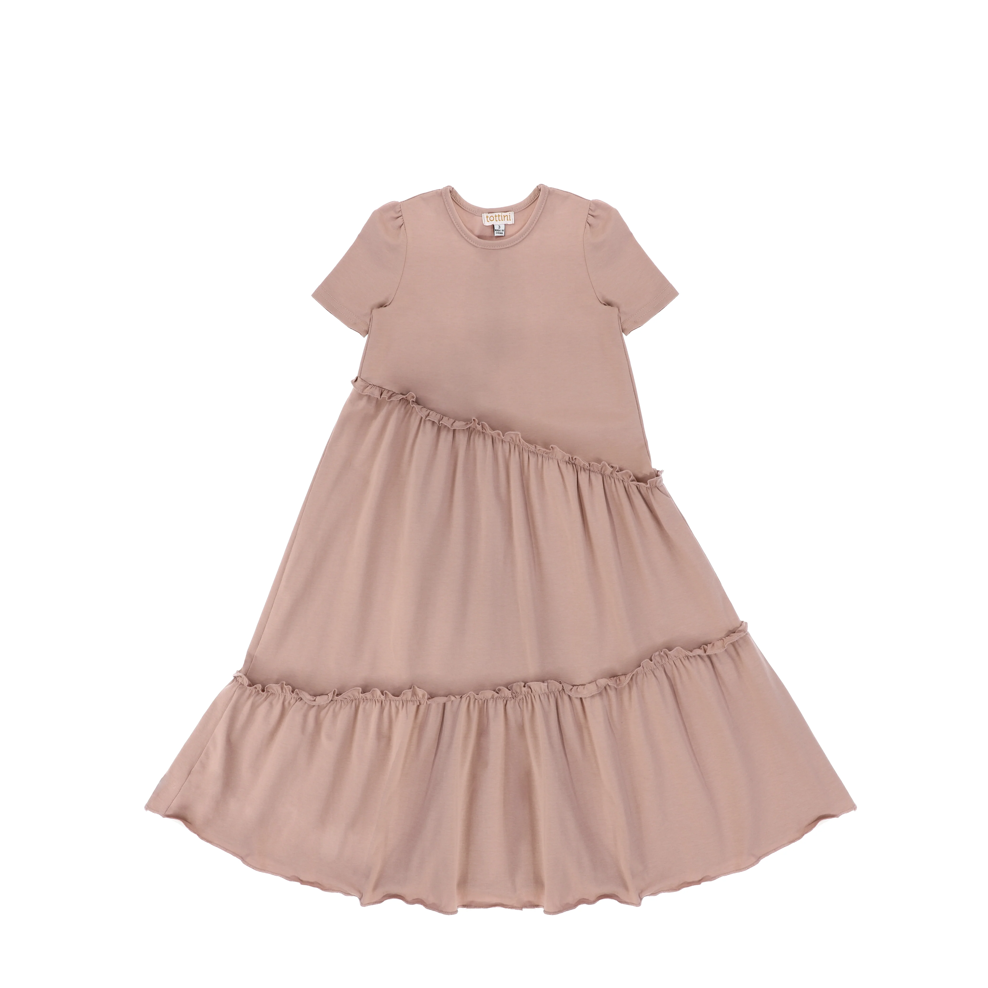 SHORT SLEEVES DIAGONAL SEAM MAXI DRESS - Image 2