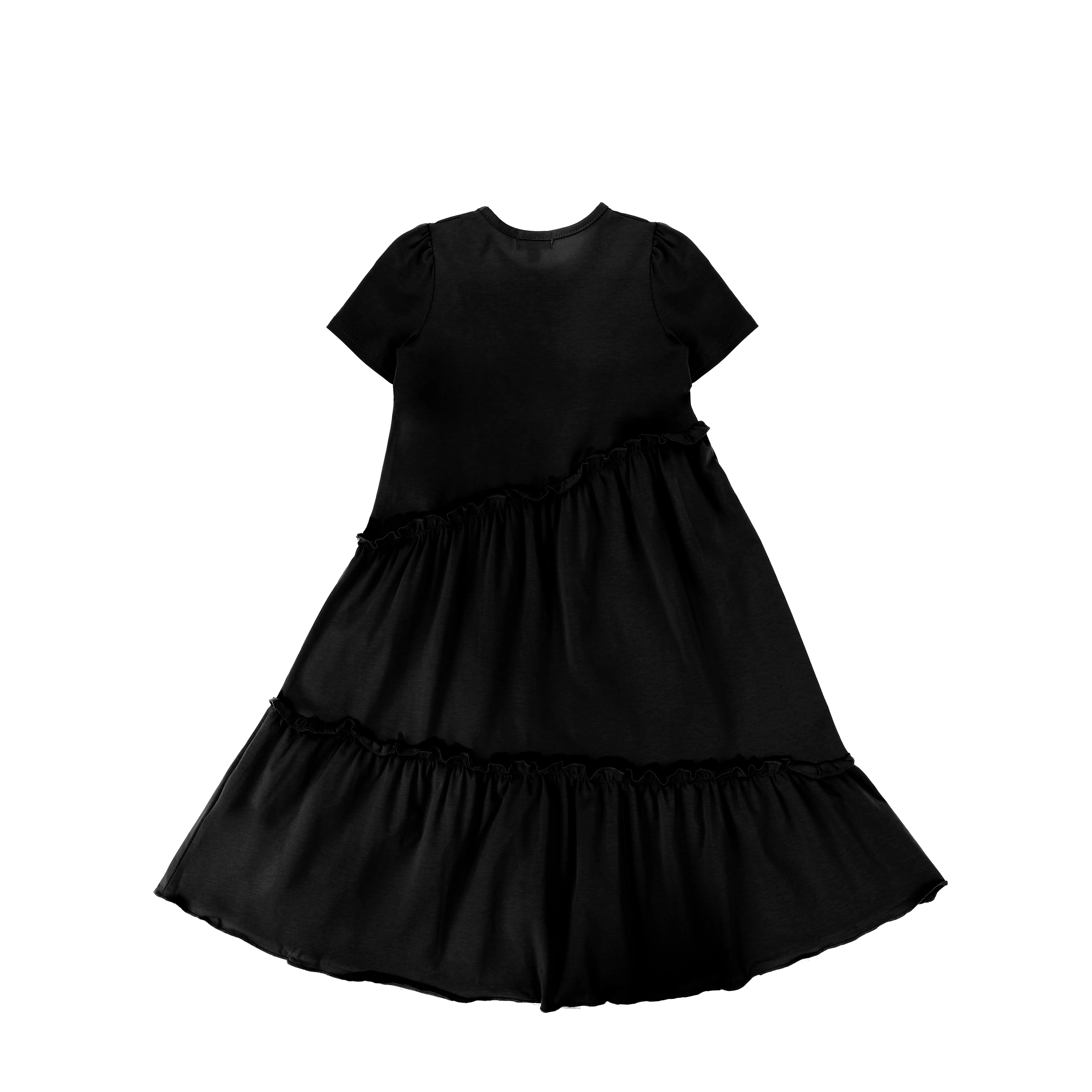 SHORT SLEEVES DIAGONAL SEAM MAXI DRESS - Image 4