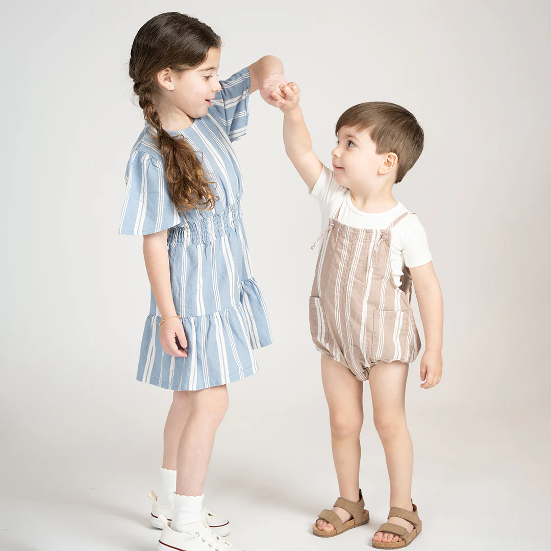SHORT SLEEVES DOUBLE STRIPE DRESS - Image 4