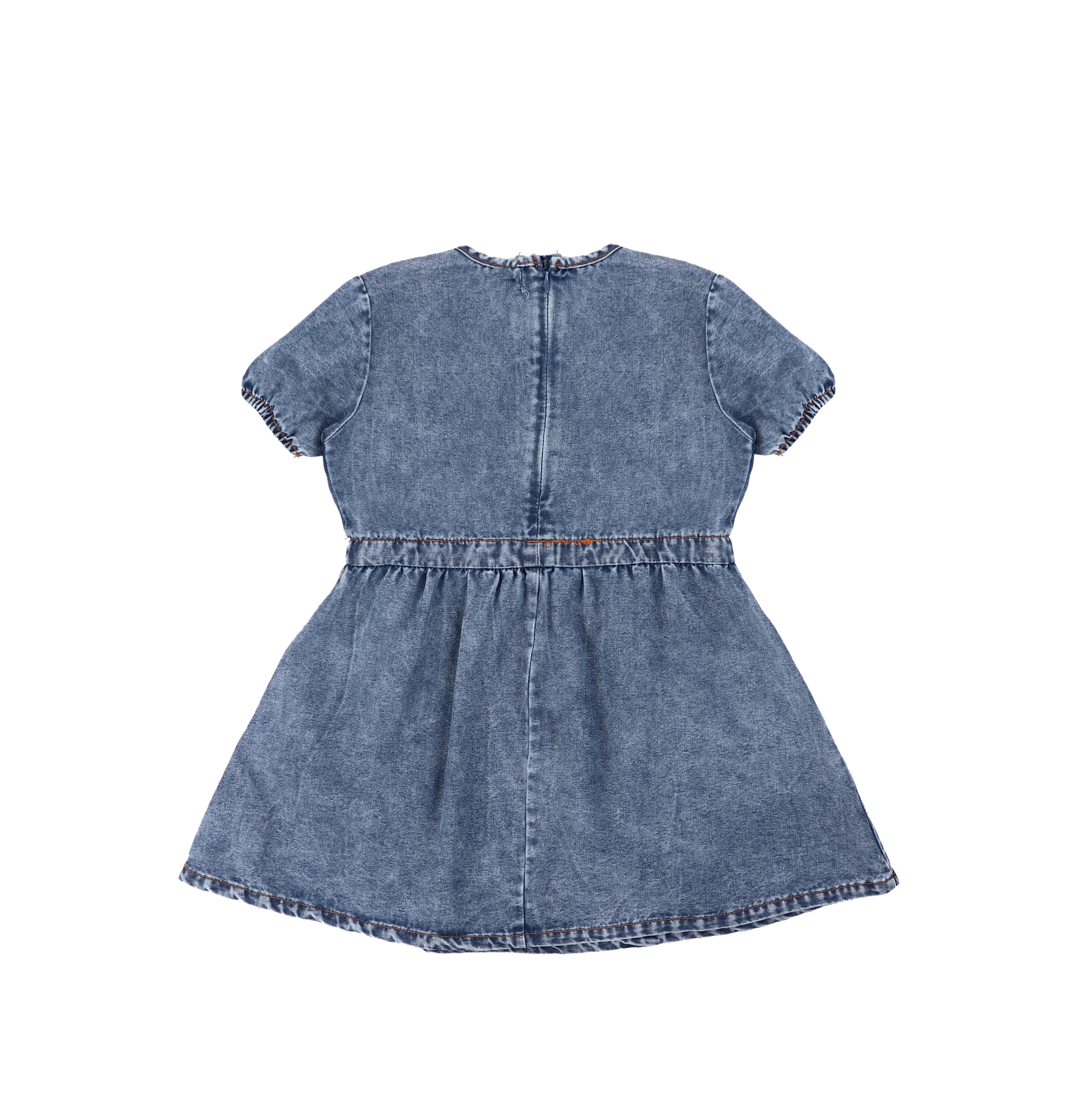 SHORT SLEEVES DRAWSTRING DRESS - Image 3