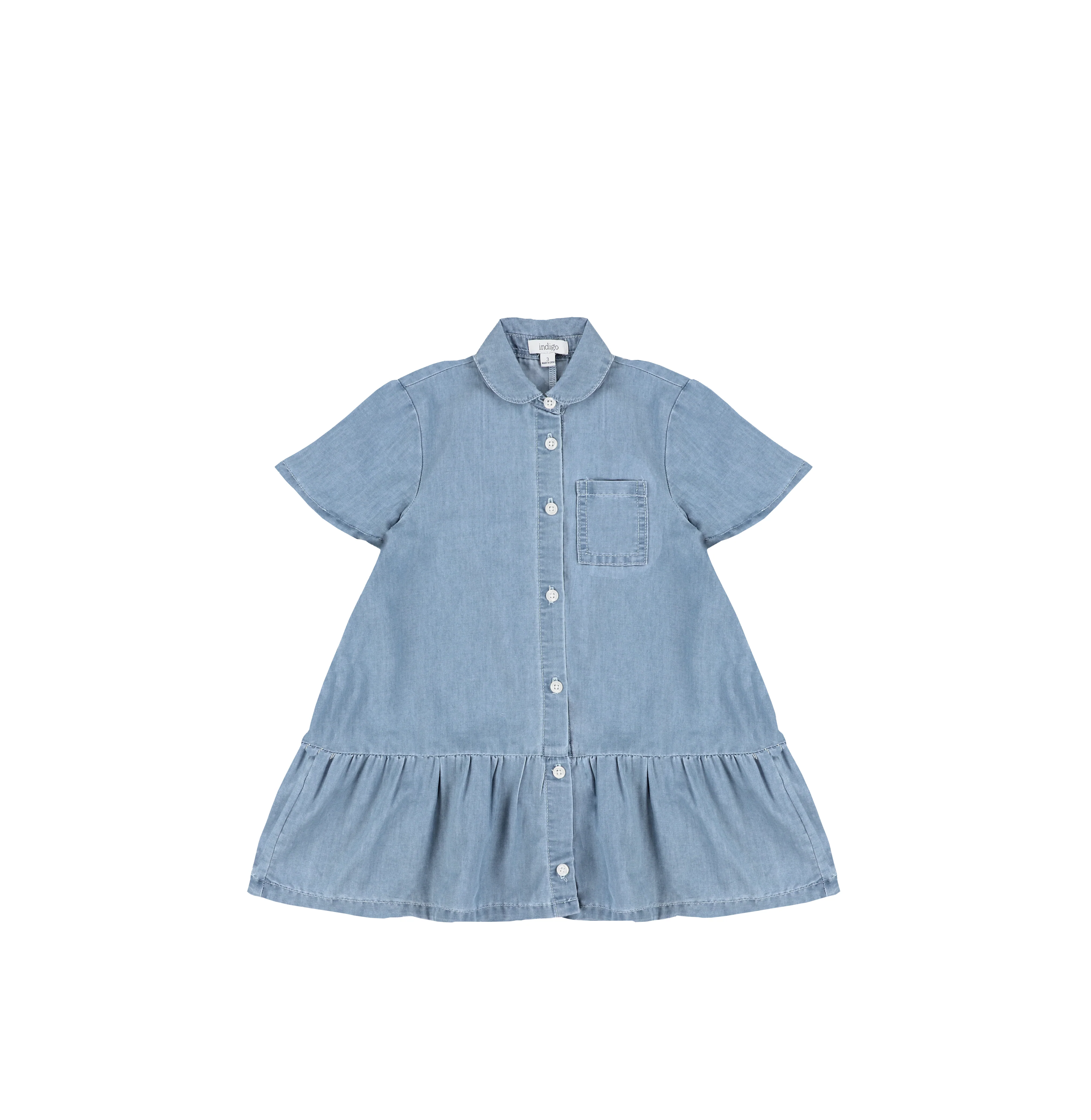 SHORT SLEEVES DROP RUFFLE POCKET DRESS - Image 2