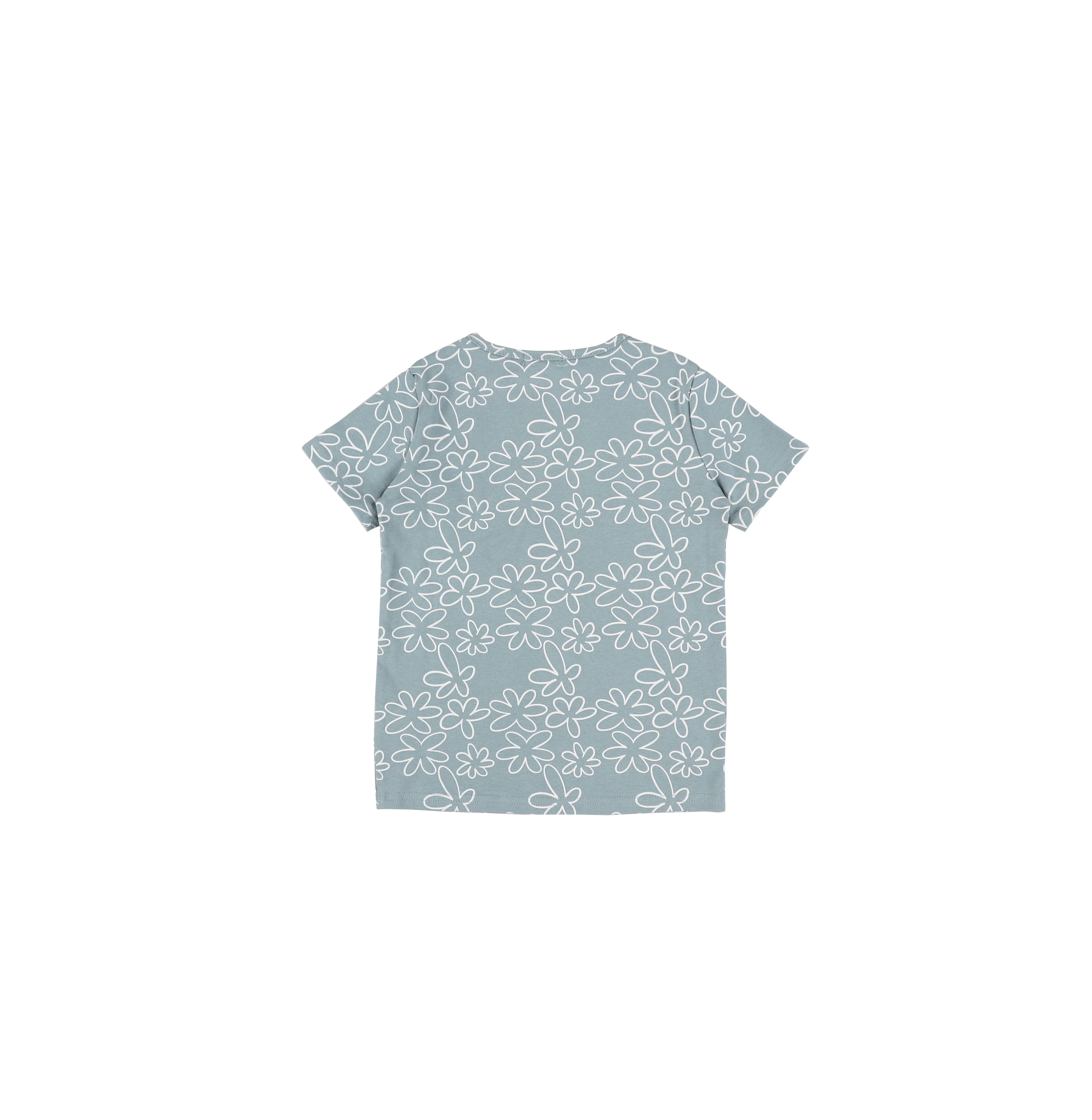 SHORT SLEEVES GEOMETRIC FLOWER TSHIRT - Image 3