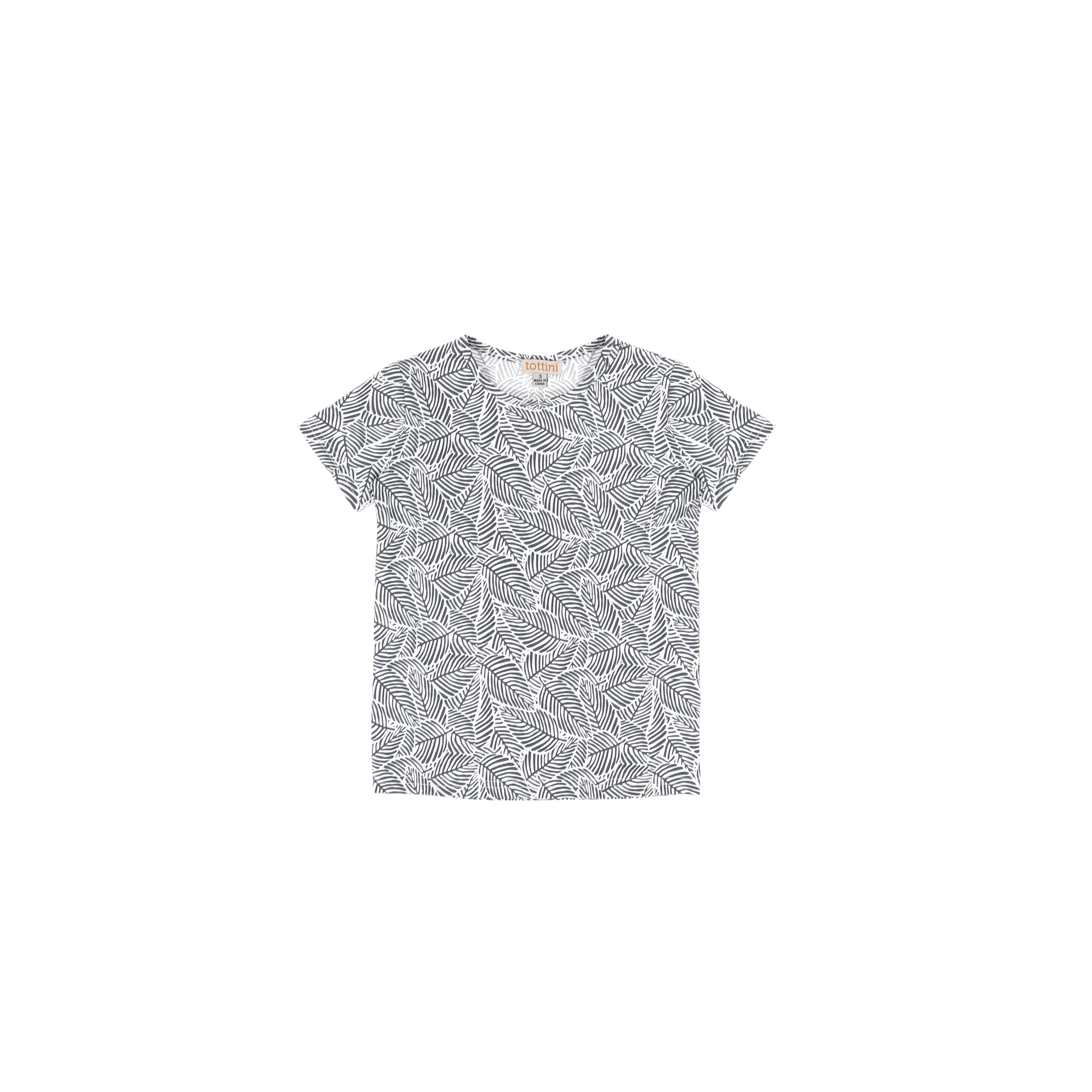 SHORT SLEEVES LEAF PRINT TSHIRT - Image 3
