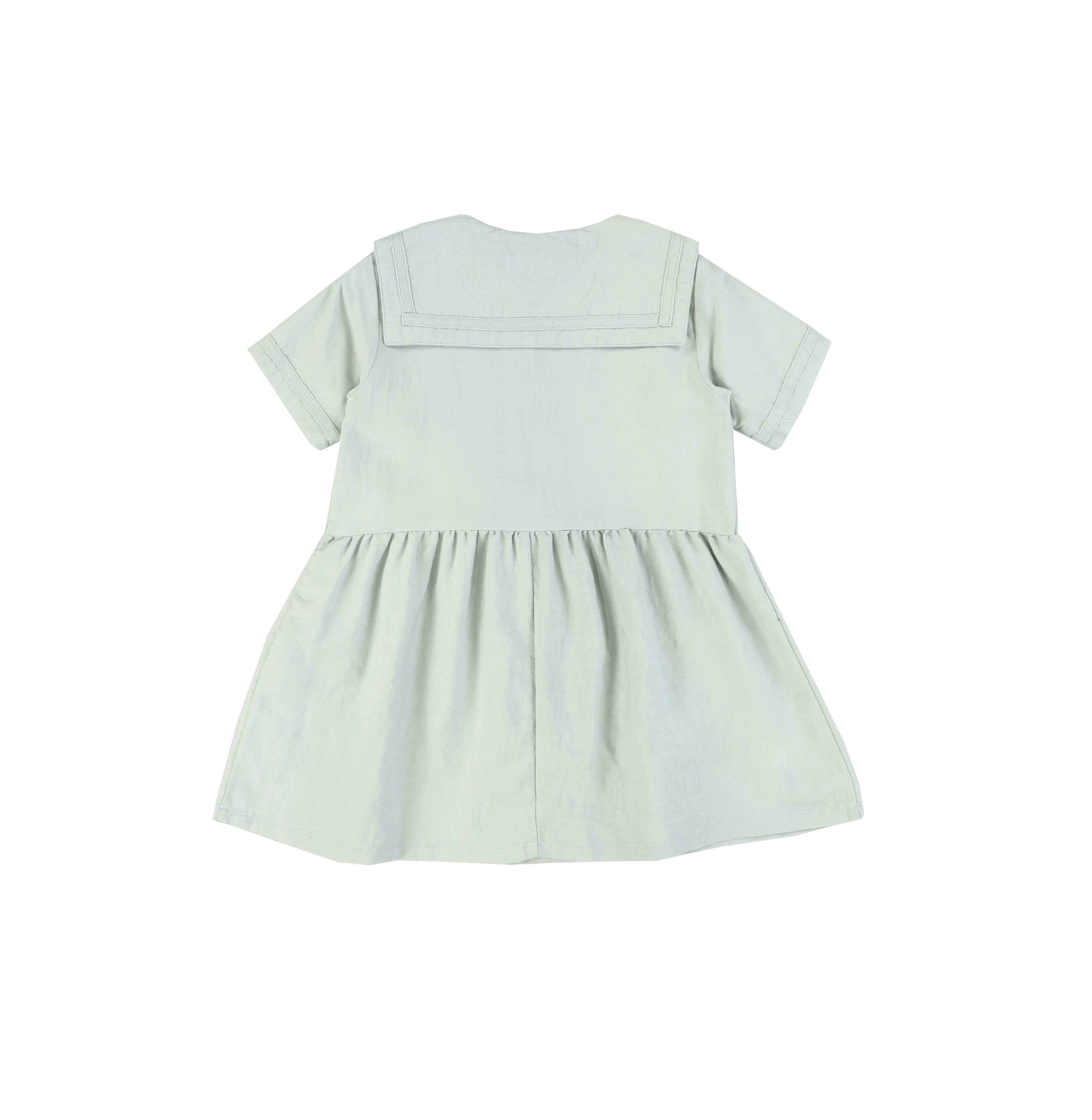 SHORT SLEEVES LINEN DOUBLE BUTTON DRESS - Image 4