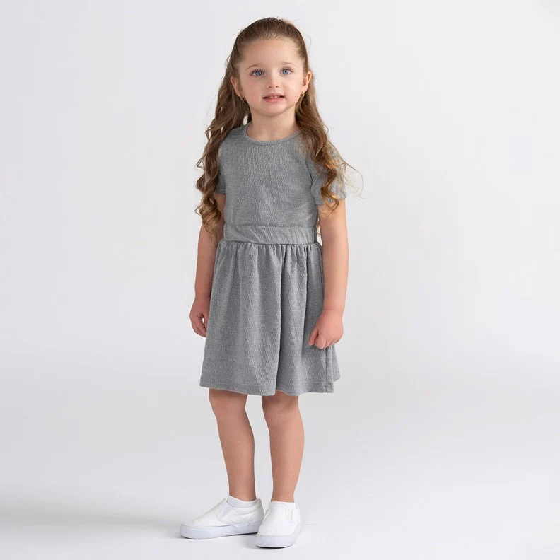 SHORT SLEEVES RAISED TEXTURED DRESS - Image 7