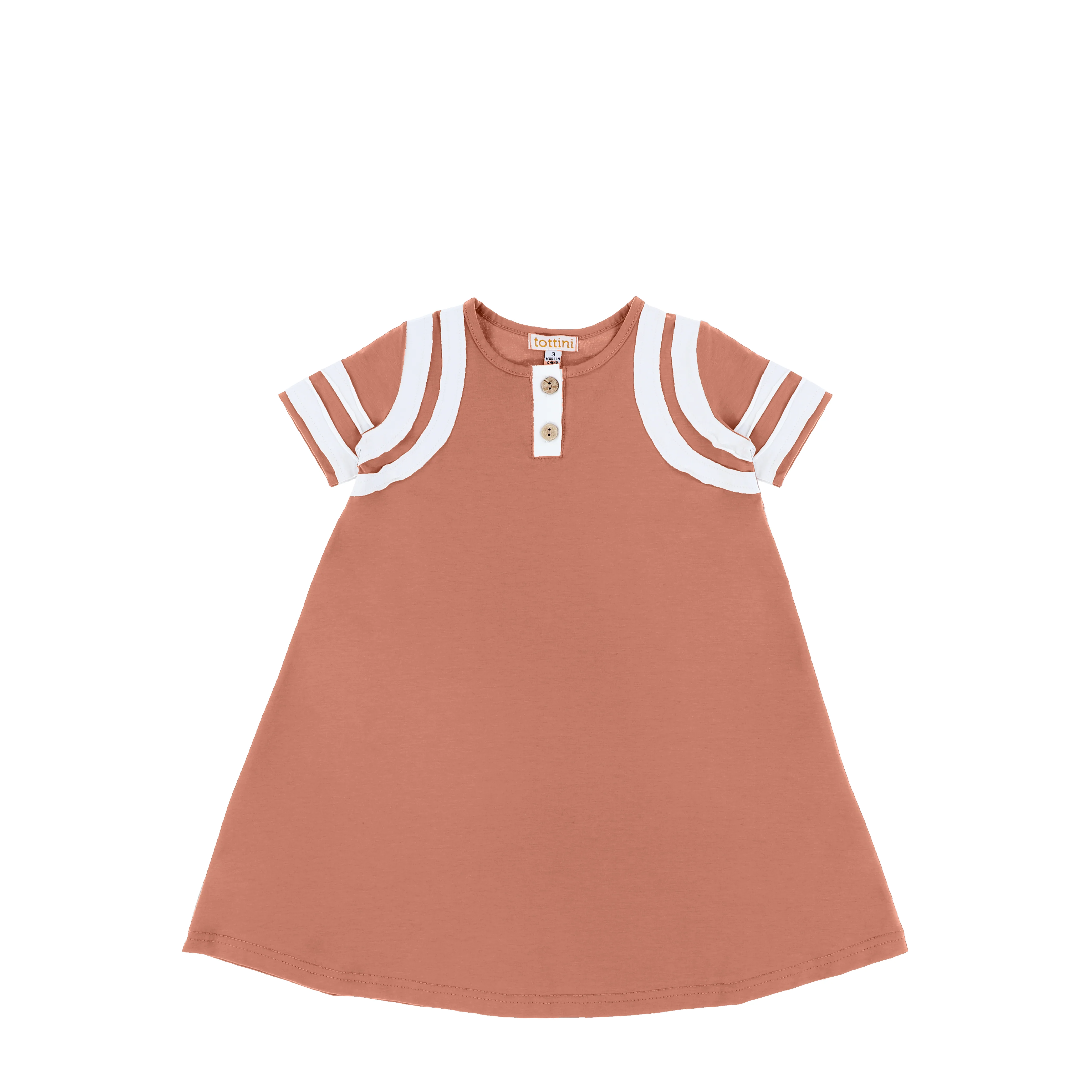 SHORT SLEEVES RAW EDGE DRESS - Image 2
