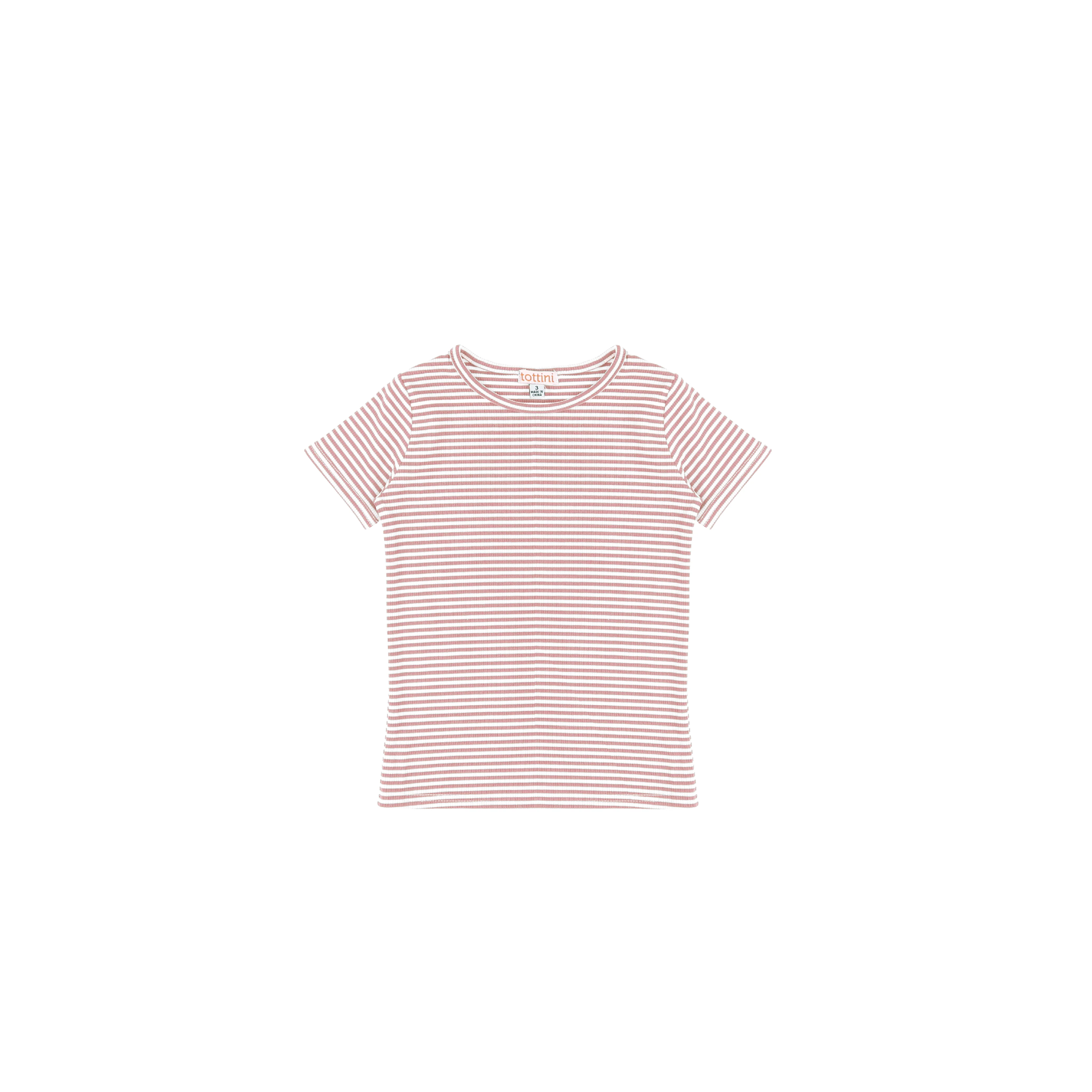 SHORT SLEEVES RIBBED STRIPED TSHIRT - Image 5