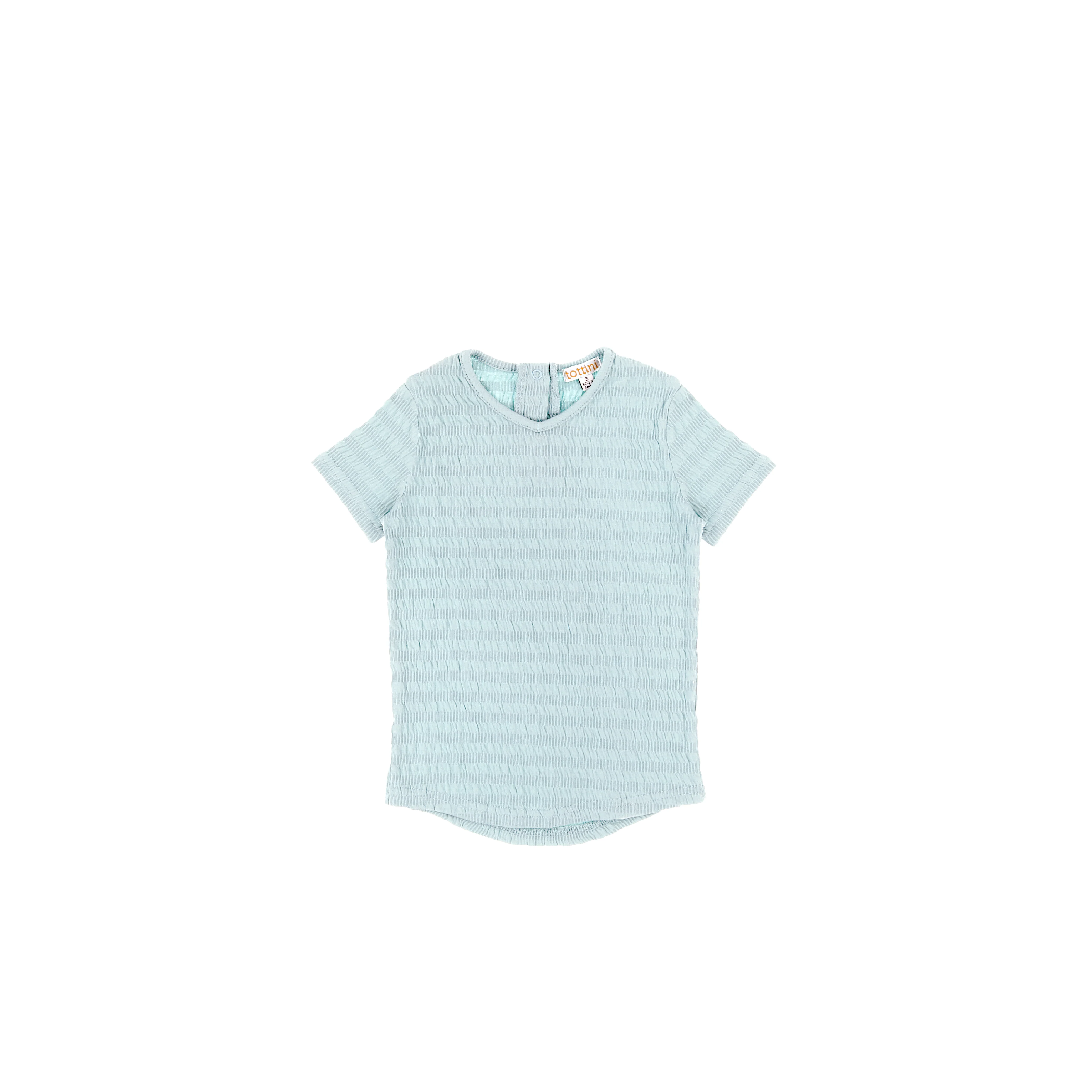 SHORT SLEEVES RIBBED TEXTURED TSHIRT