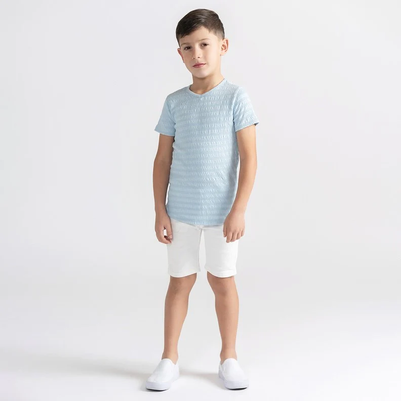 SHORT SLEEVES RIBBED TEXTURED TSHIRT - Image 6