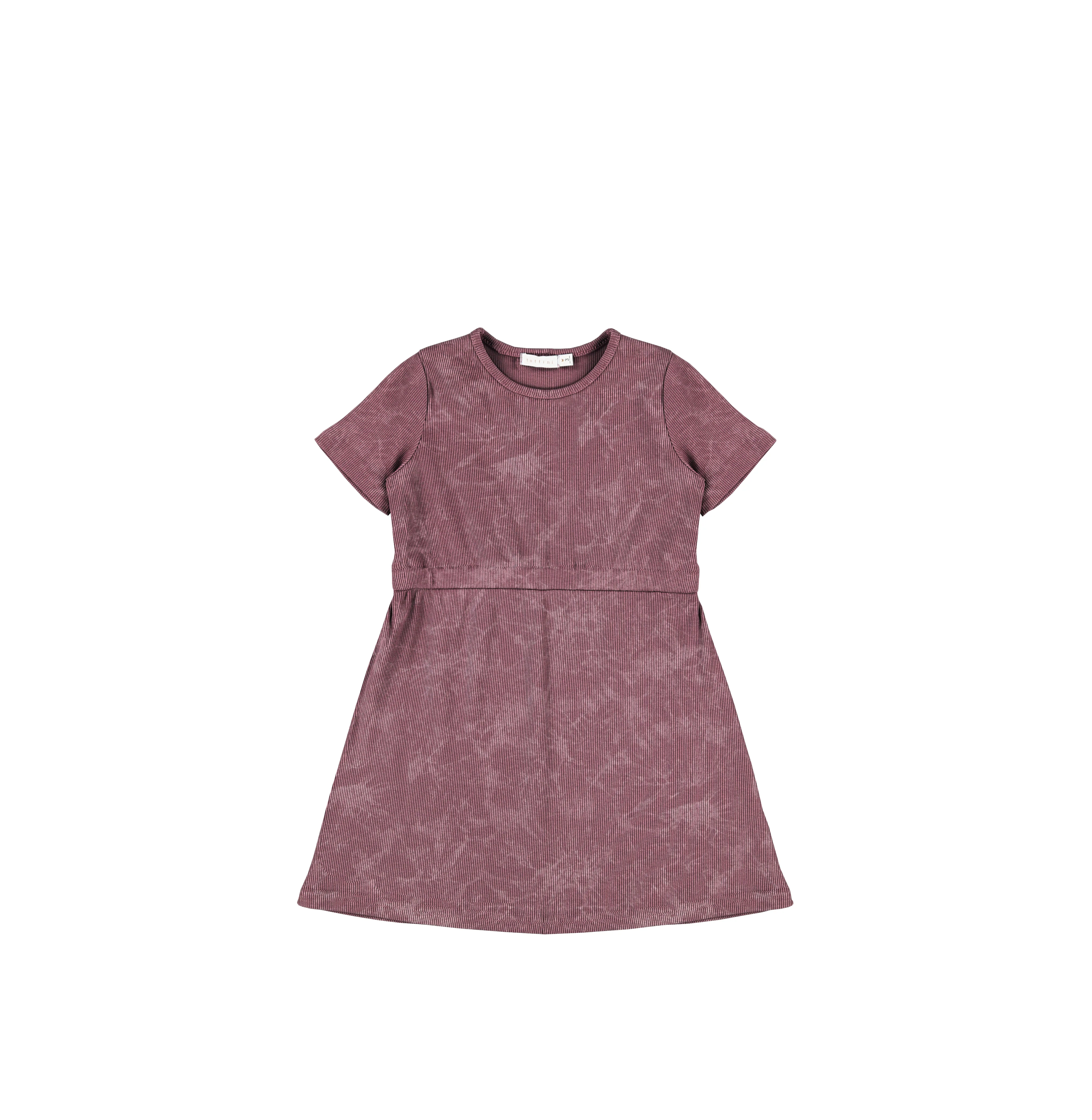 SHORT SLEEVES RIBBED WASH DRESS - Image 3