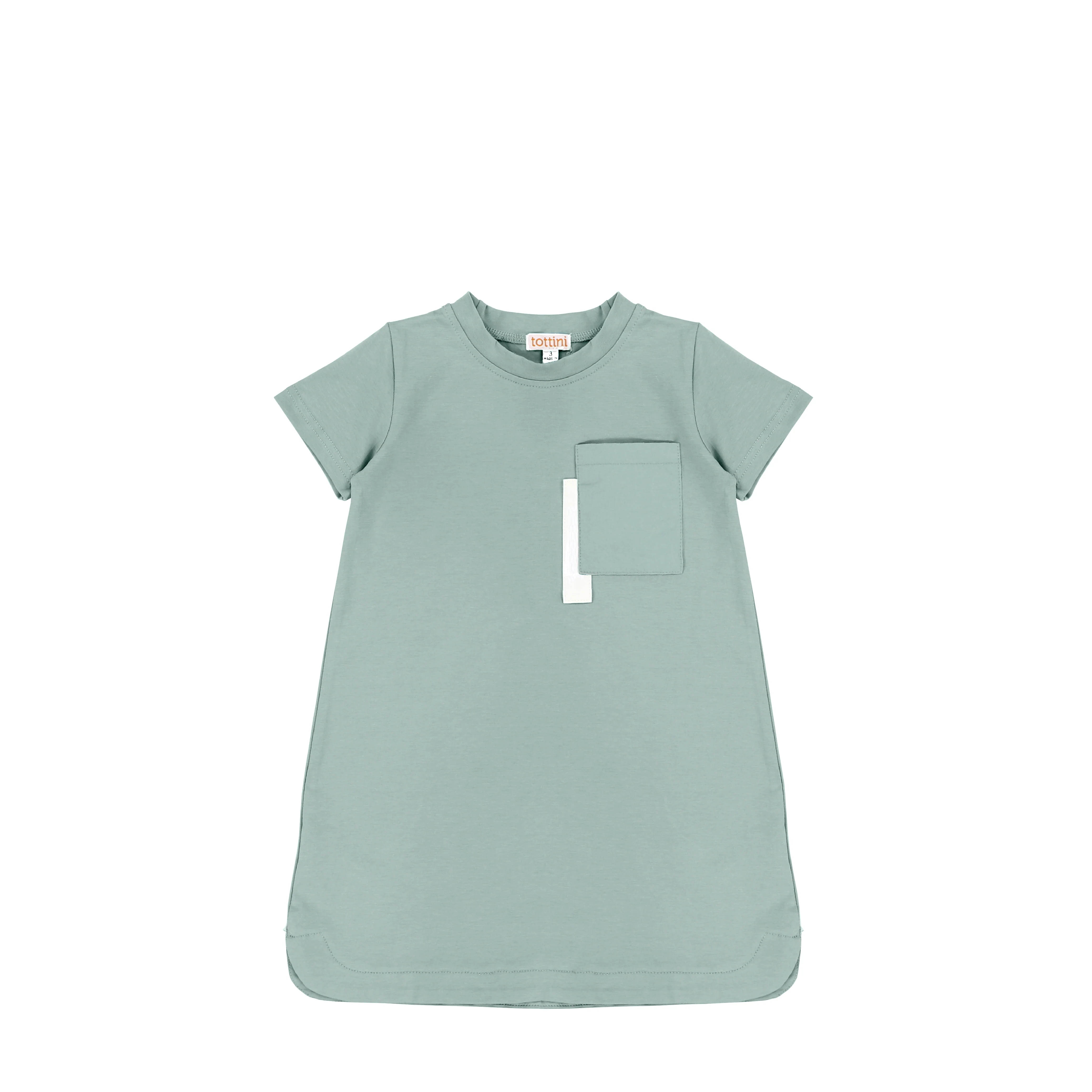 SHORT SLEEVES ROUNDED EDGE DRESS