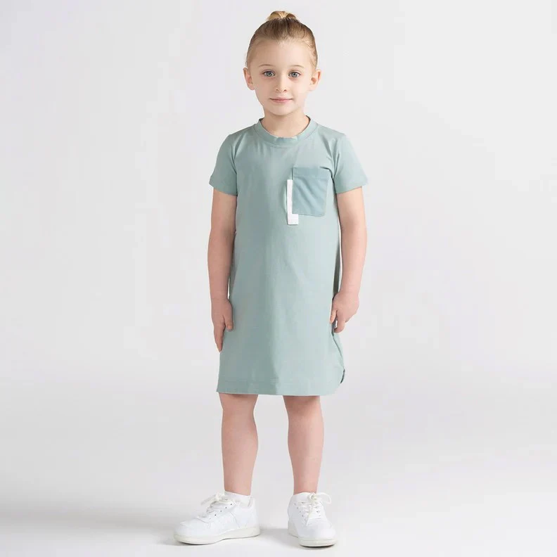 SHORT SLEEVES ROUNDED EDGE DRESS - Image 5