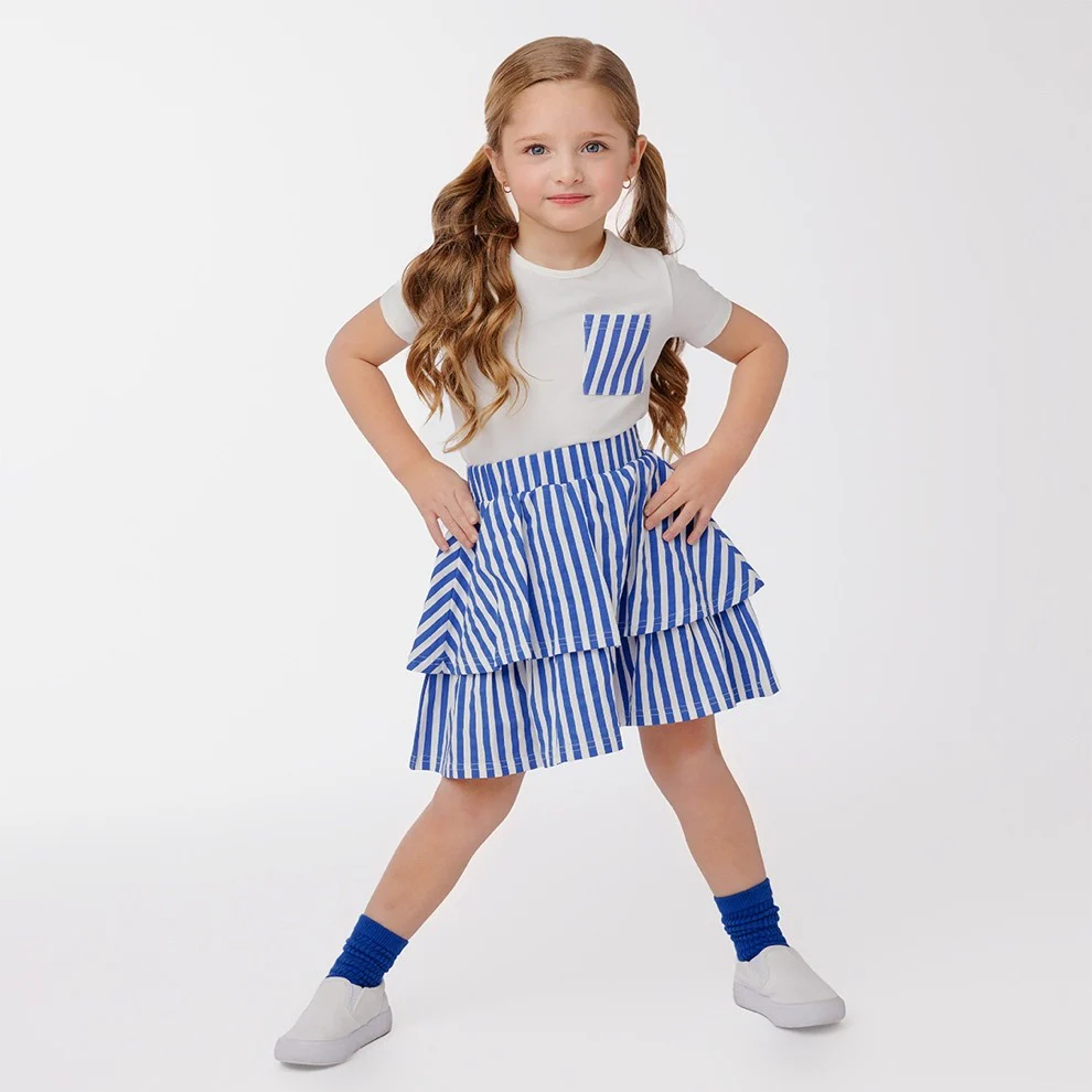 SHORT SLEEVES STRIPE POCKET TEE - Image 3