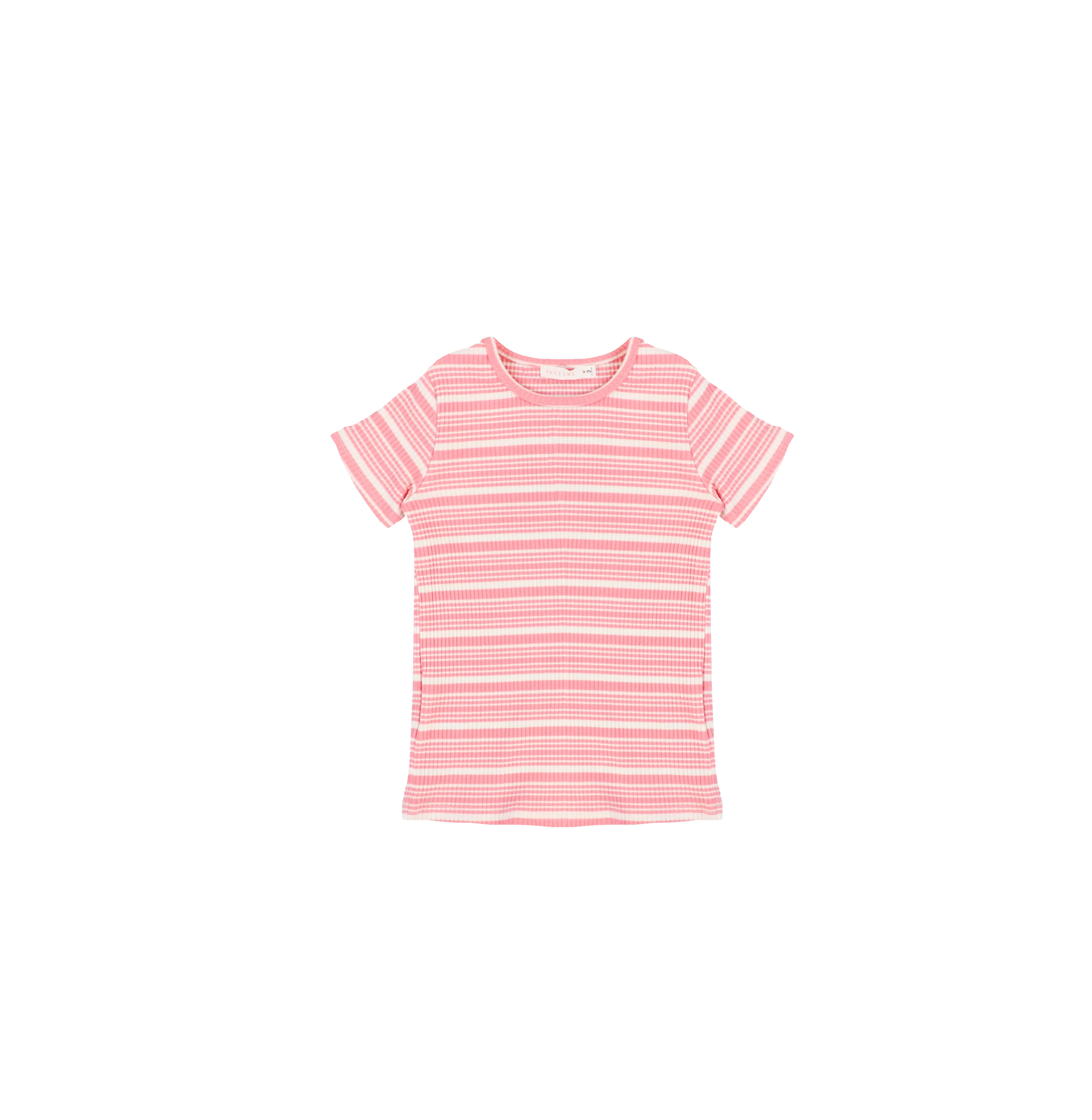 SHORT SLEEVES STRIPED RIBBED TSHIRT - Image 3