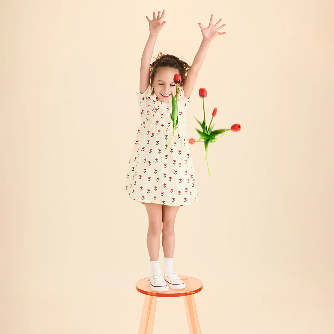 SHORT SLEEVES TULIP DRESS - Image 3
