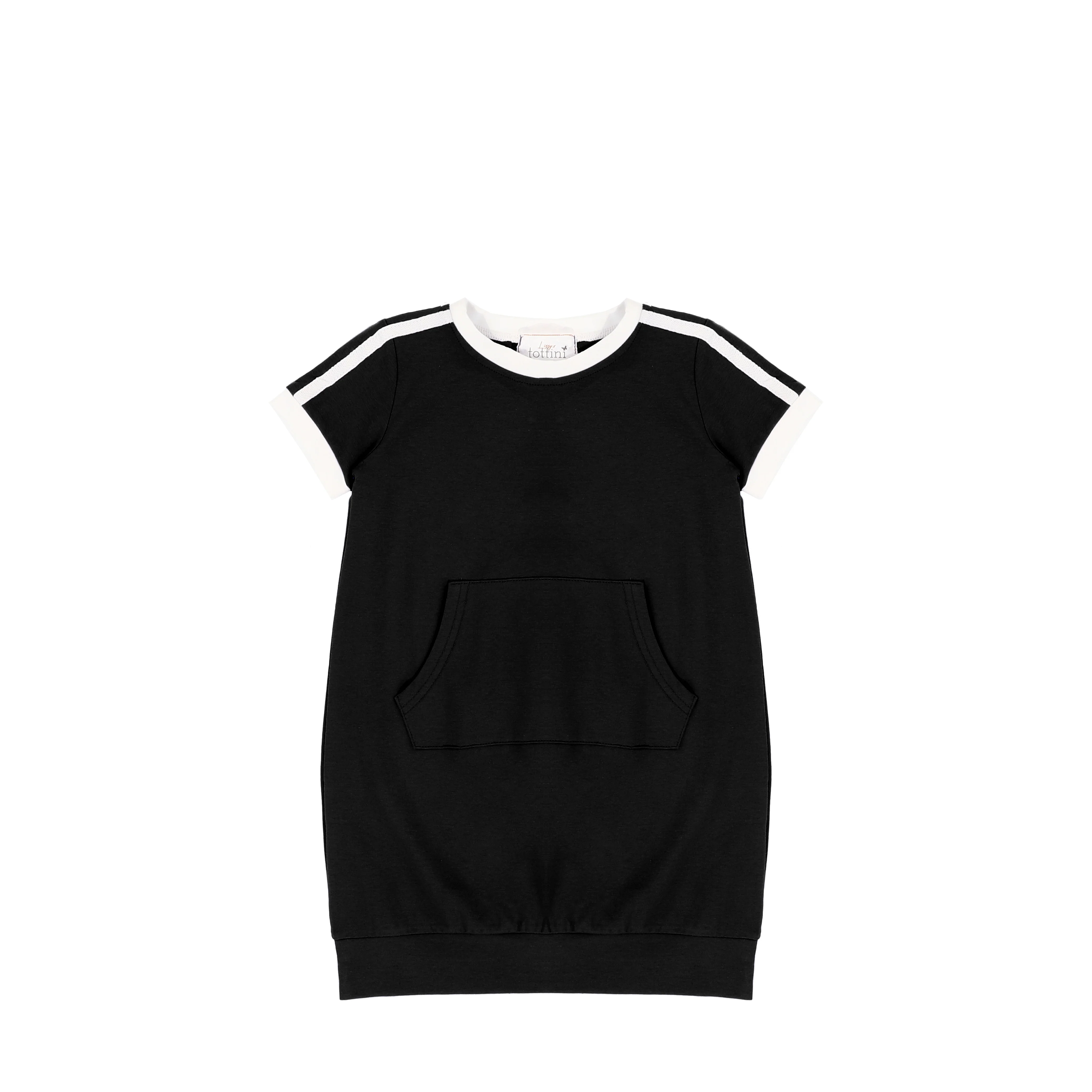 SHORT SLEEVES VARSITY STRIPE DRESS