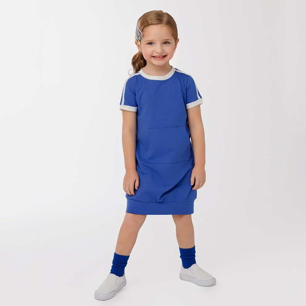 SHORT SLEEVES VARSITY STRIPE DRESS - Image 5