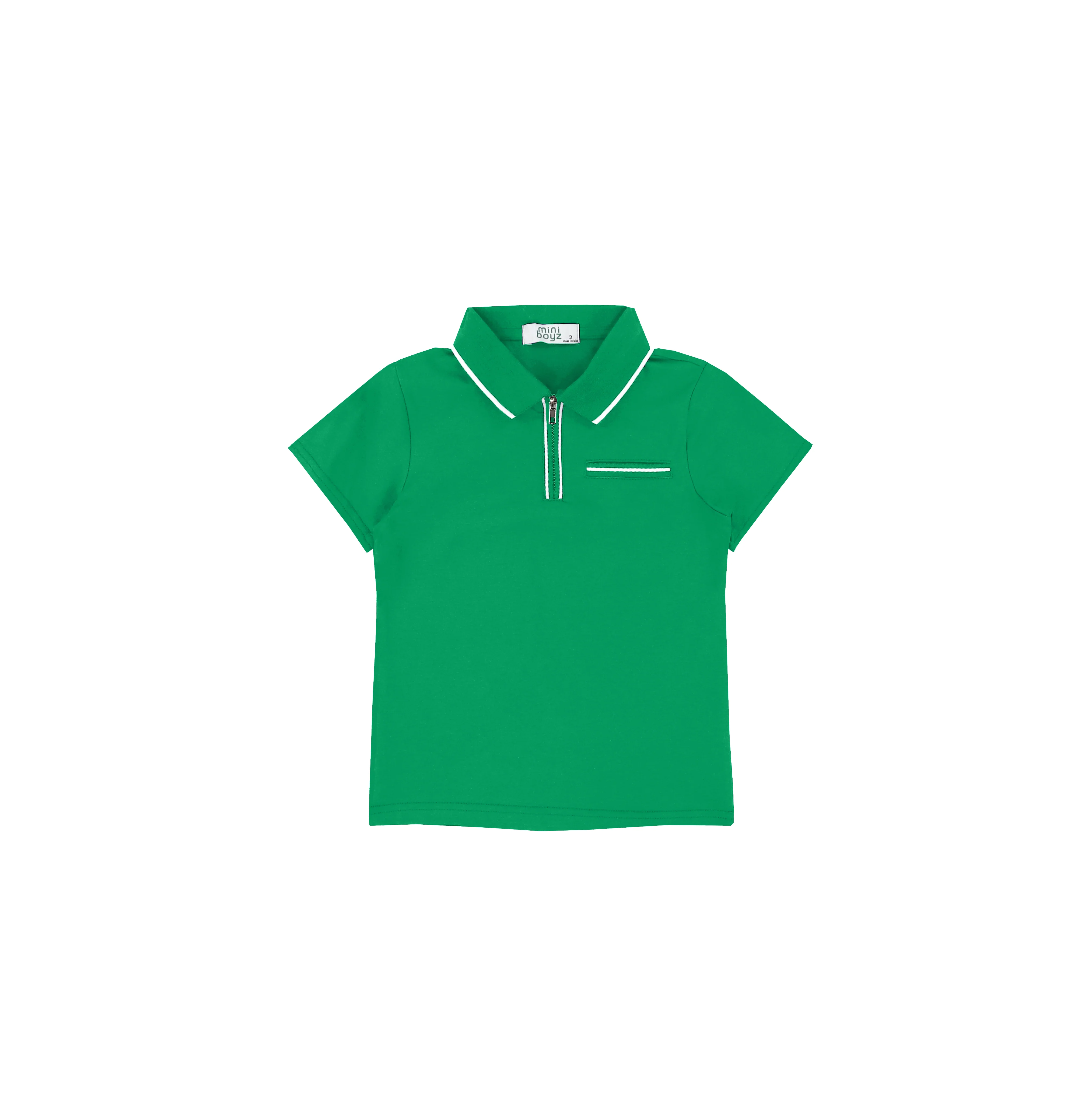 SHORT SLEEVES ZIPPER TRIM POLO - Image 6