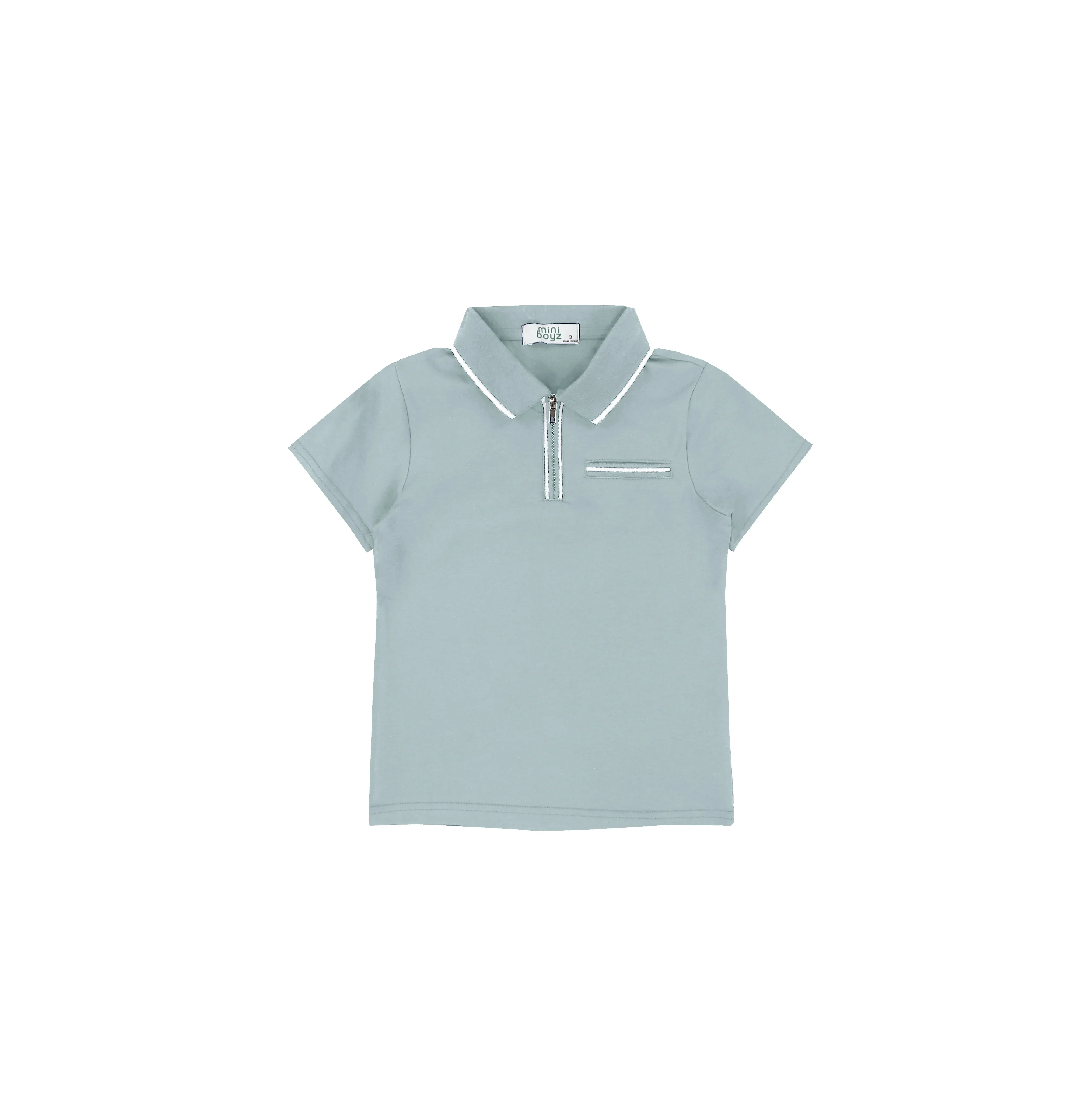 SHORT SLEEVES ZIPPER TRIM POLO - Image 7